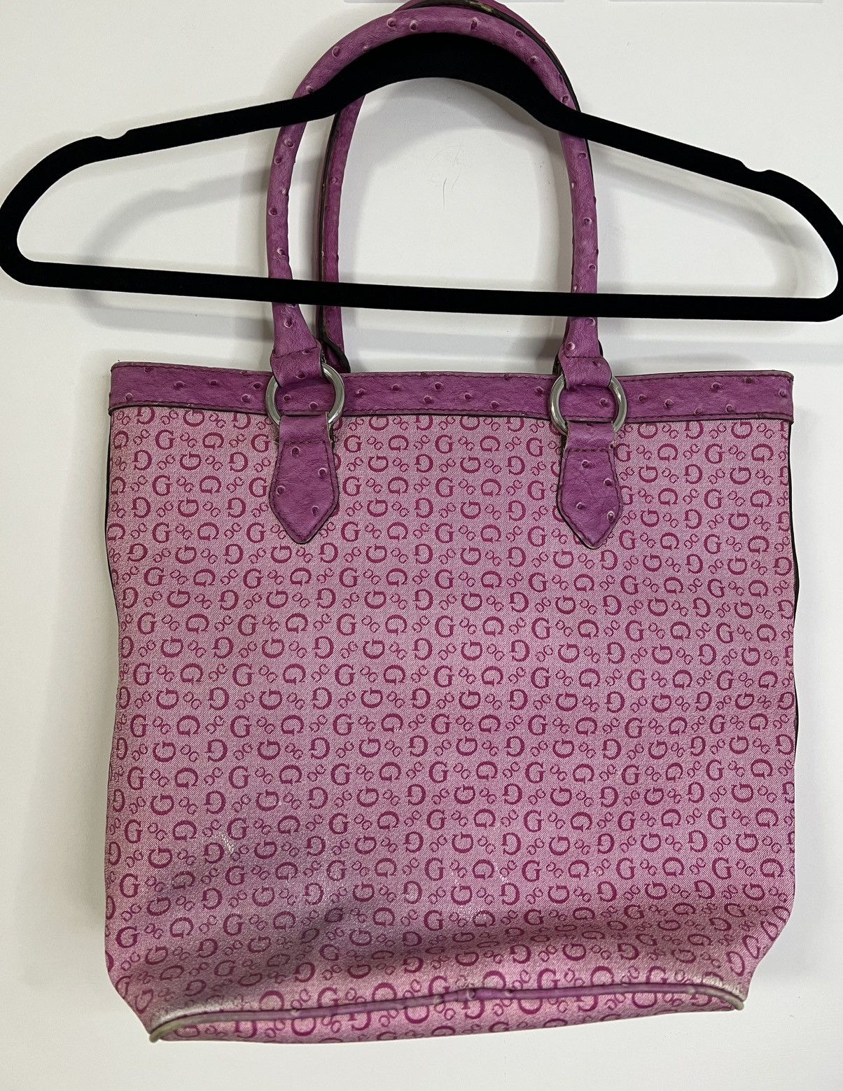 Guess Tote bag guess vintage monogram pink Size ONE SIZE - 3 Thumbnail