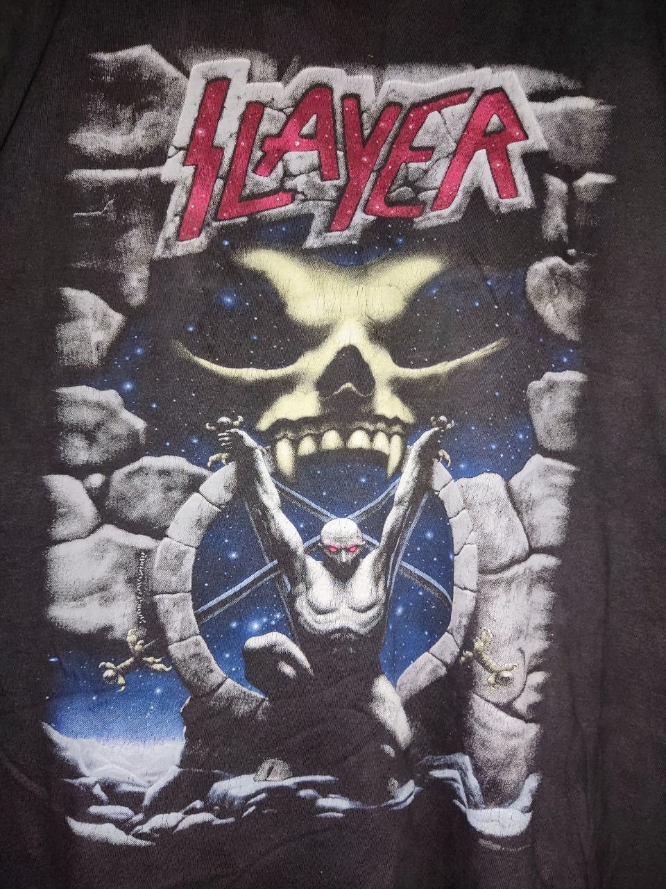Band Tees × Vintage Vintage Slayer 90s Size US XL / EU 56 / 4 - 4 Thumbnail