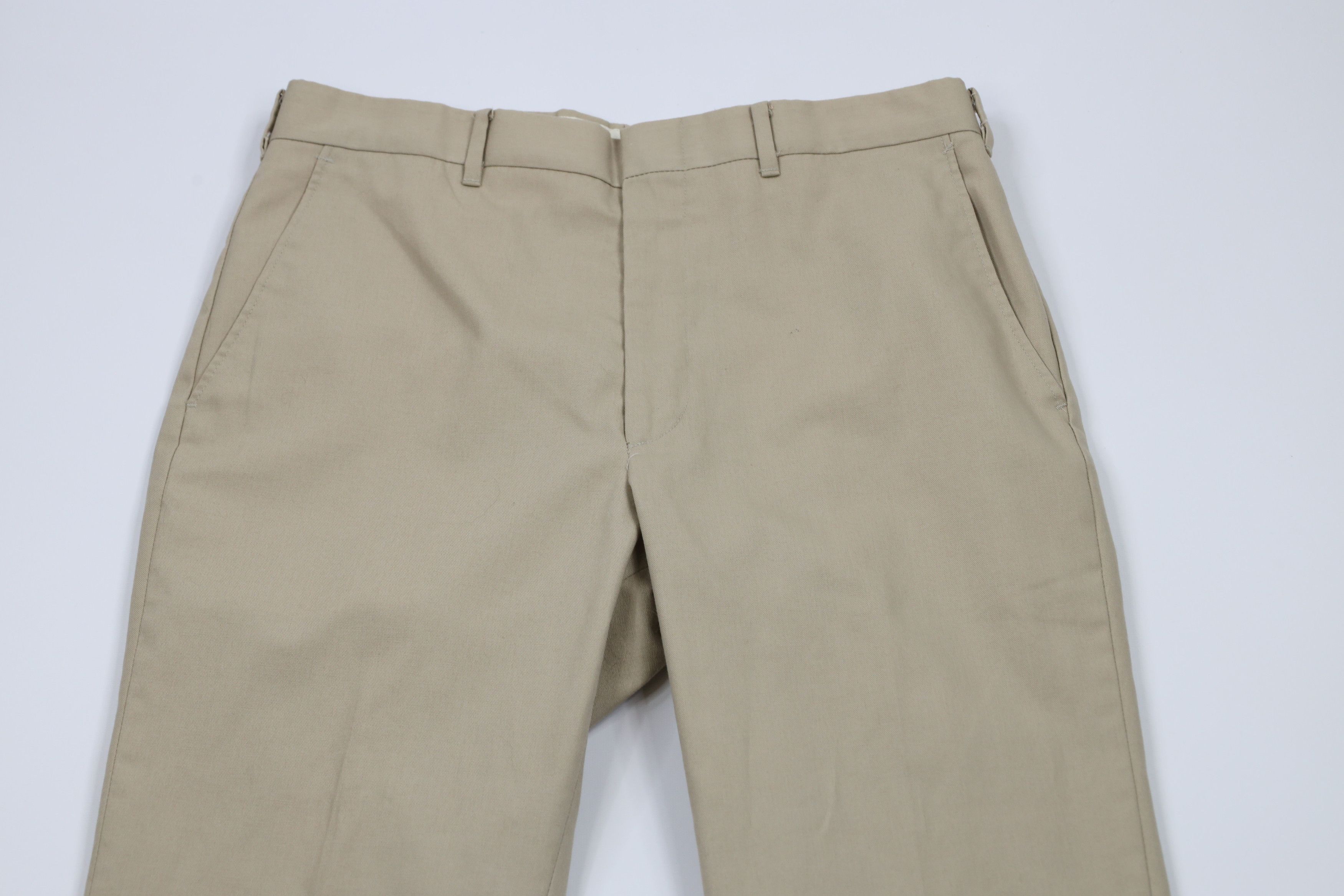 Vintage Vintage 70s Streetwear Wide Leg Chino Pants Trousers Beige Size US 32 / EU 48 - 2 Thumbnail