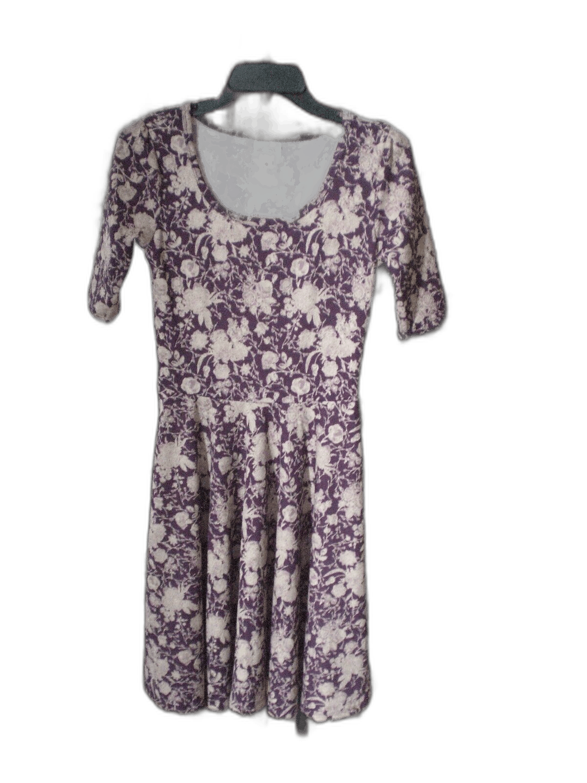 Other NWT LuLaRoe Nicole Dress Plum with Cream Floral SMALL Size S / US 4 / IT 40 - 2 Thumbnail