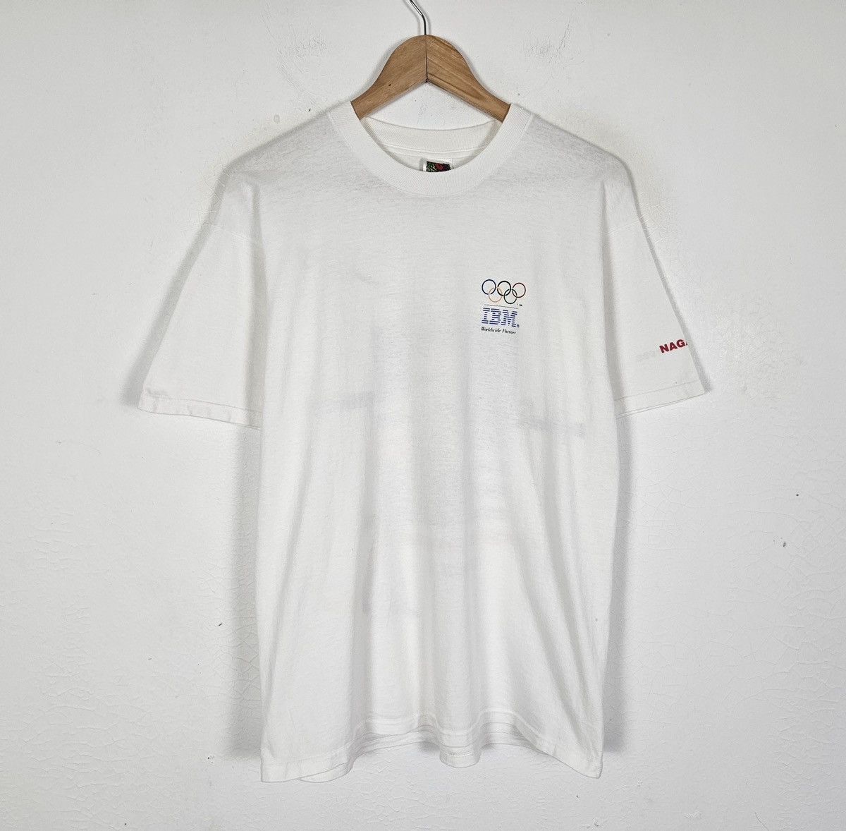 Vintage Vintage IBM Microsoft Nagano 1998 ski tee shirt Size US L / EU 52-54 / 3 - 3 Thumbnail