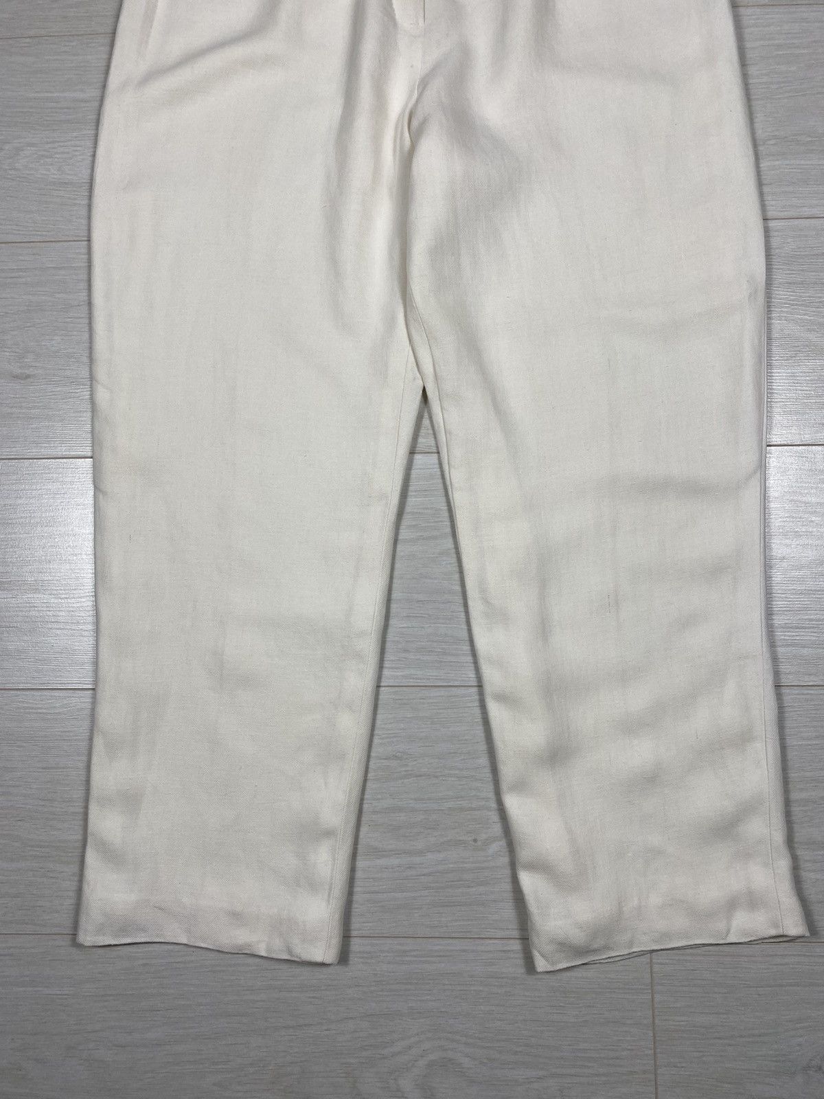 Hermes × Maison Margiela × Vintage Hermes Paris by Margiela Unisex Pants Straight 90s Linen Size US 34 / EU 50 - 6 Thumbnail