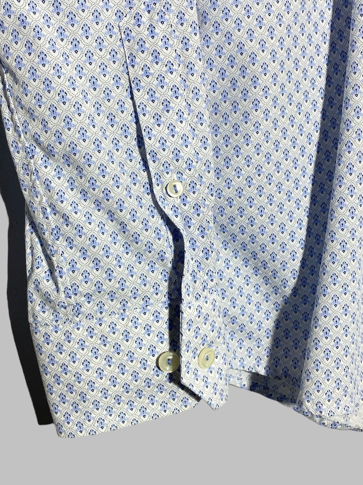 Eton Eton Slim Fit Filigree Pattern Poplin Cotton Shirt Size US M / EU 48-50 / 2 - 8 Thumbnail