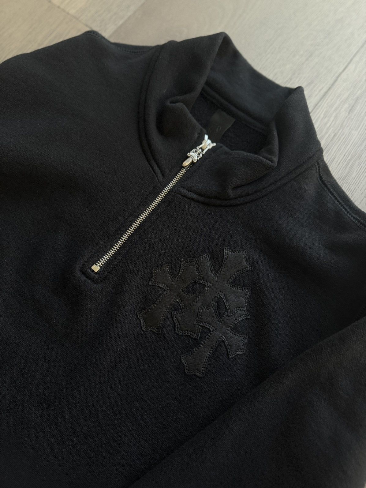 Chrome Hearts Chrome Hearts Paper Jam Black Cross Patch Black Quarter Zip Size US M / EU 48-50 / 2 - 4 Thumbnail