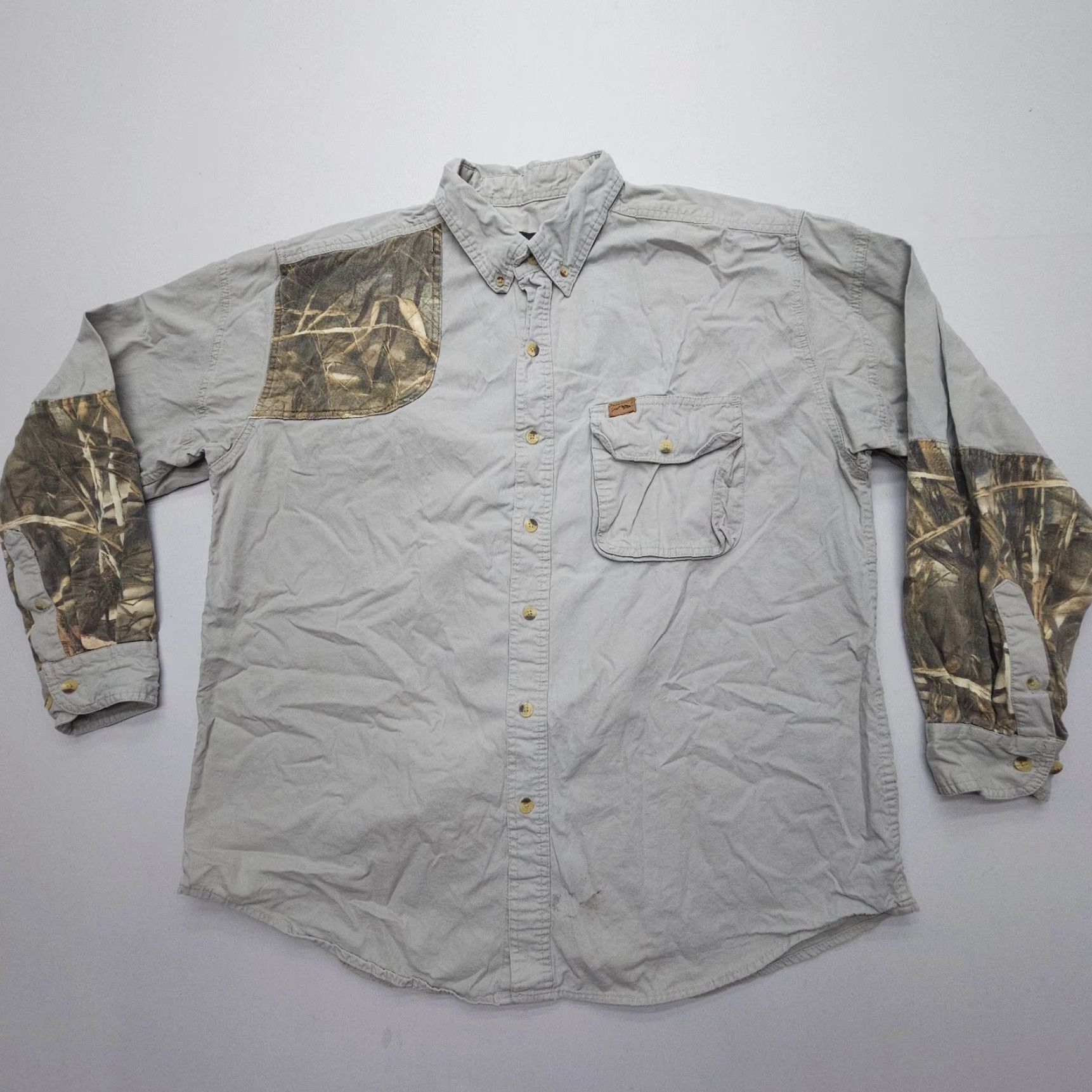 Warehouse Sportsmans Warehouse Canvas Shooting Shirt Mens XL Camouflage Accents Button-Up Outdoor Size US XL / EU 56 / 4 - 4 Thumbnail