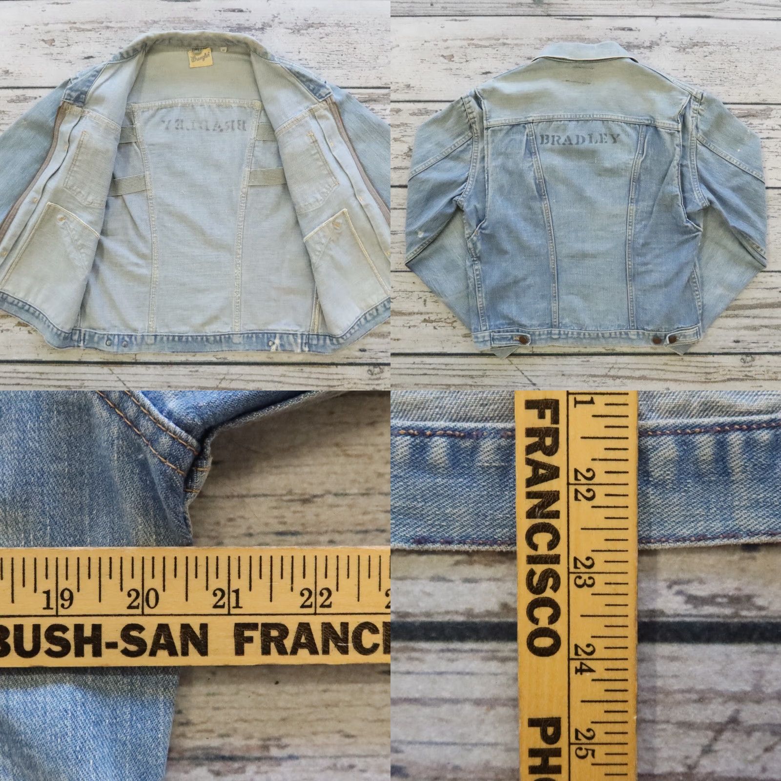 Wrangler Vintage Wrangler Pleated Denim Trucker Jacket Blue Bell Size US XXS / EU 40 - 8 Thumbnail
