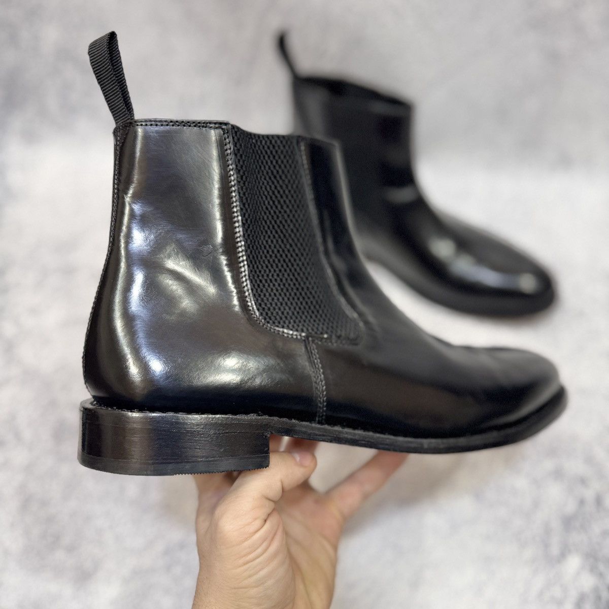Handmade Samuel Windsor Black Welted Chelsea Boots UK11 US12 EU45 Size US 12 / EU 45 - 5 Thumbnail