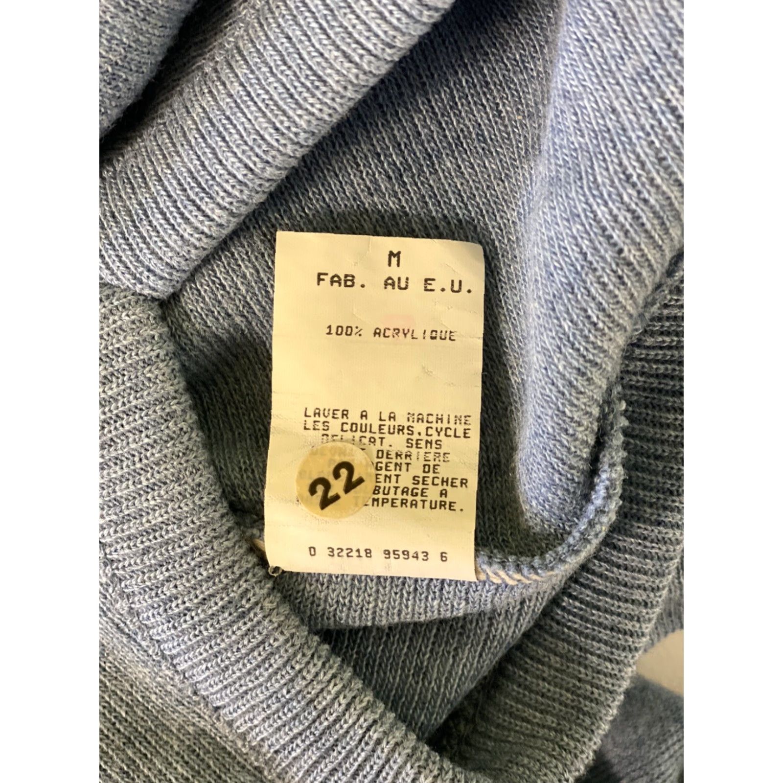 Vintage VINTAGE Janzen Men Blue Pullover V-Neck Sweater Made in USA Golf M Medium Size US M / EU 48-50 / 2 - 4 Thumbnail