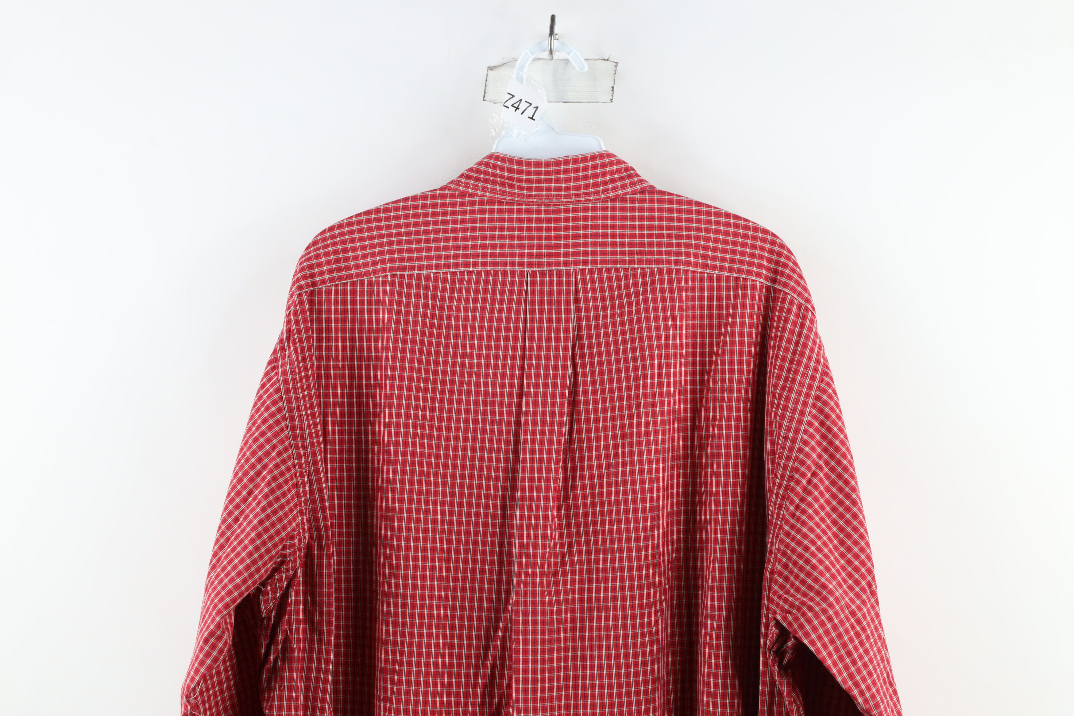 Ralph Lauren × Vintage Vintage 90s Ralph Lauren Collared Button Down Shirt Red Size US L / EU 52-54 / 3 - 8 Thumbnail