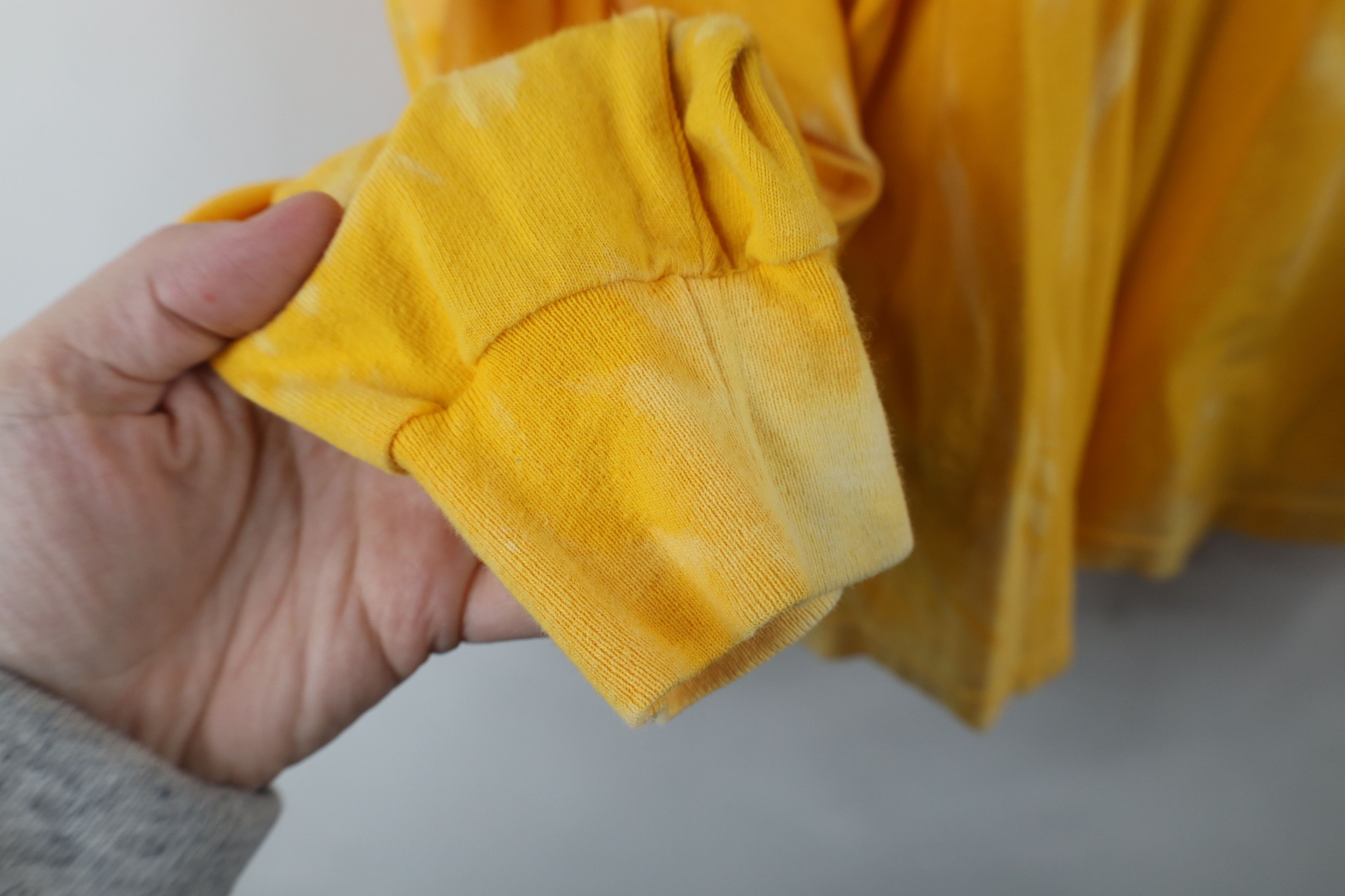 Champion × Vintage Vintage 90s Champion Acid Wash Long Sleeve T-Shirt Yellow Size US L / EU 52-54 / 3 - 7 Thumbnail