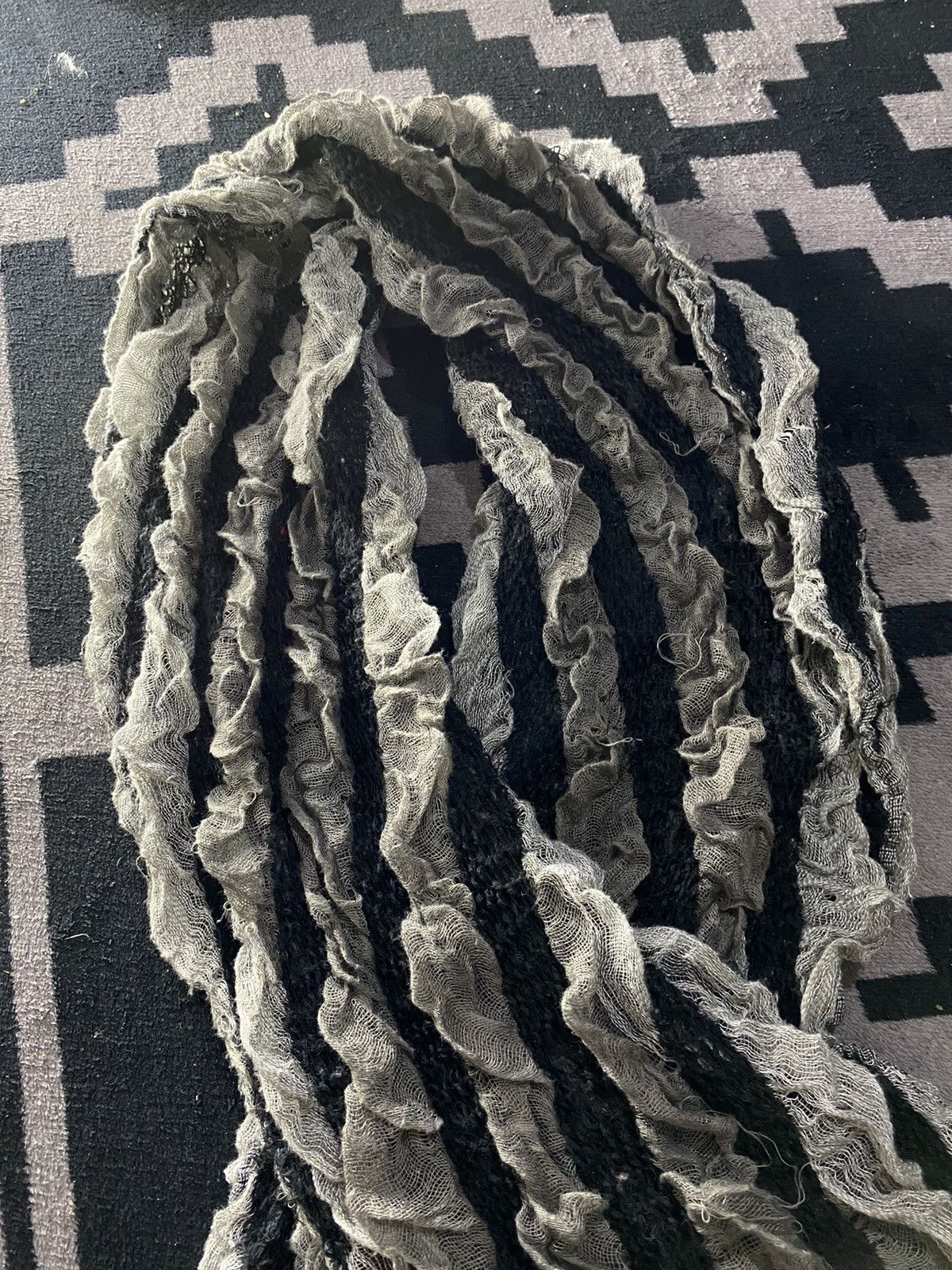 If Six Was Nine × Japanese Brand × Le Grande Bleu (L.G.B.) Japanese unknwn distressed scarves Size ONE SIZE - 4 Thumbnail