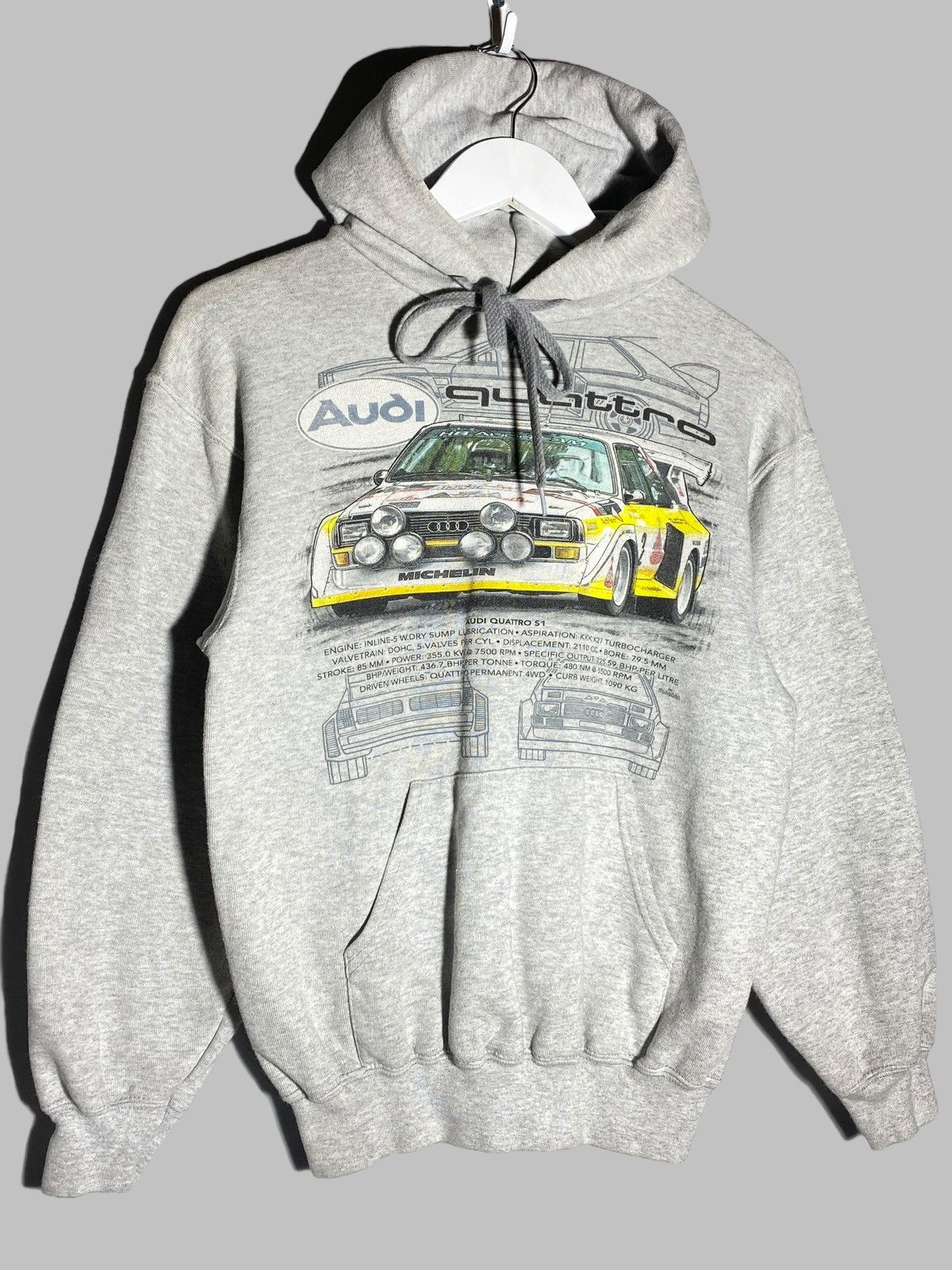 Vintage 🔥 VINTAGE AUDI QUATTRO RALLY HOODIE 90s WRC MICHELIN 🔥 Size US S / EU 44-46 / 1 - 6 Thumbnail