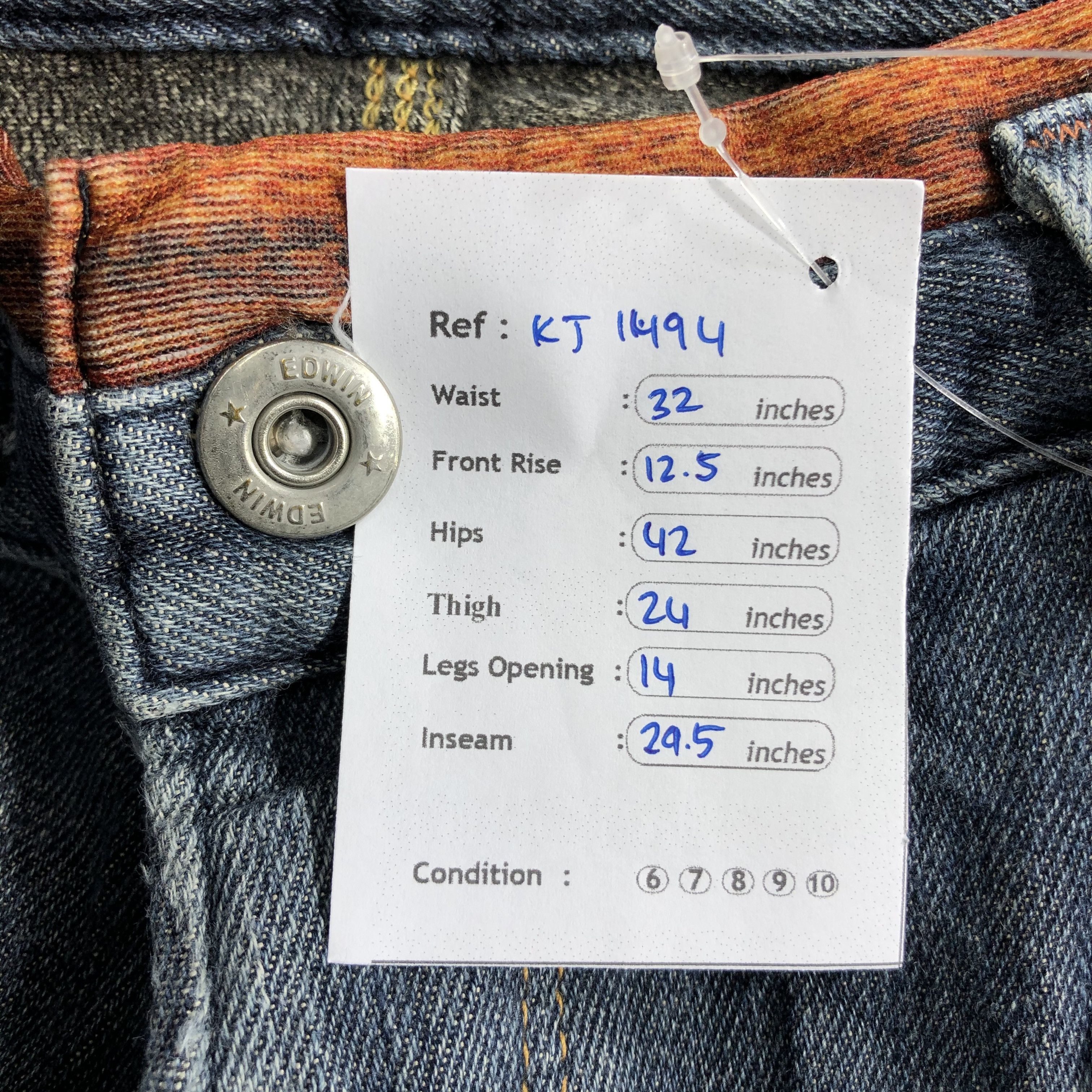 Edwin Edwin Jersey Jeans Faded Blue Denim KJ1494 Size US 32 / EU 48 - 12 Thumbnail