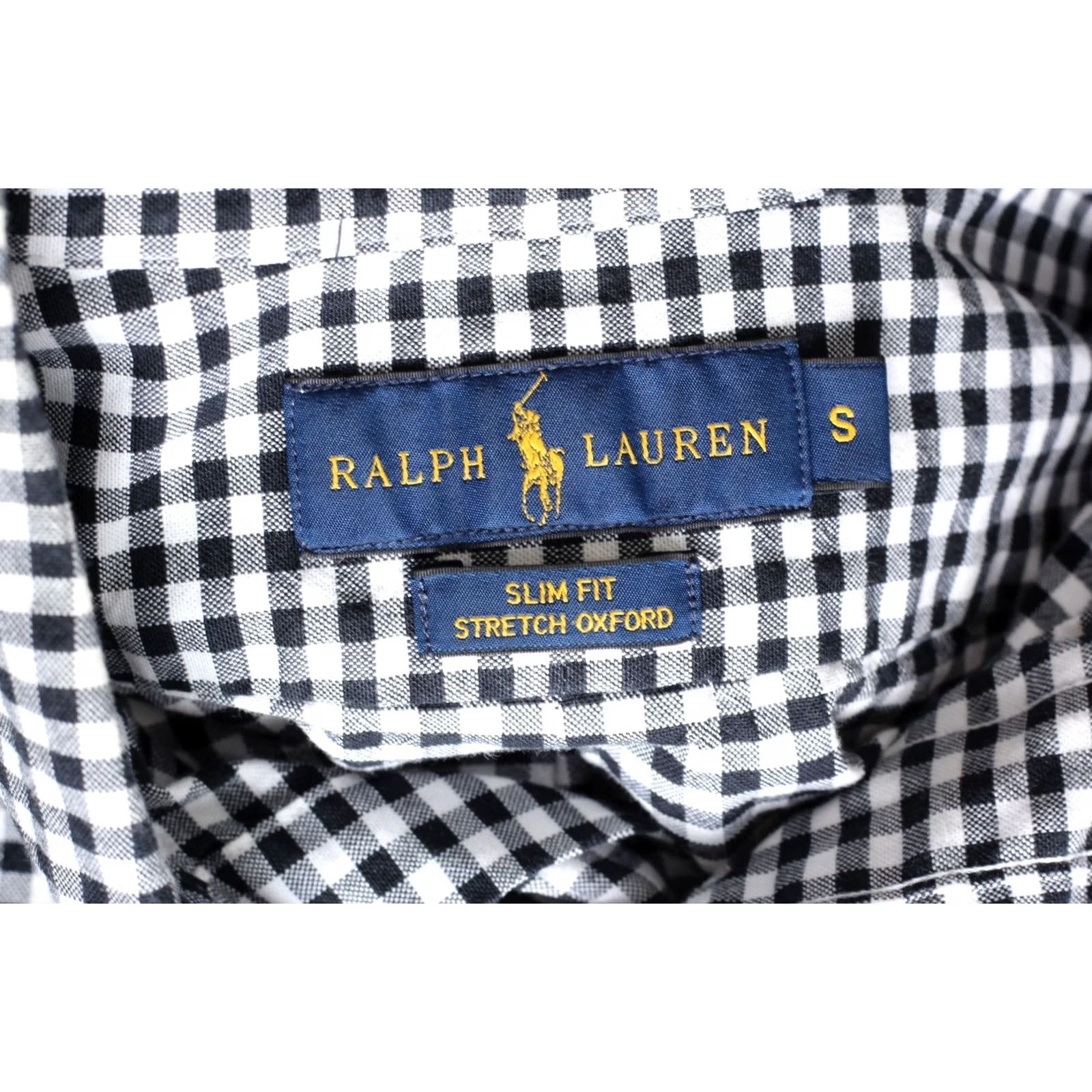 Ralph Lauren RALPH LAUREN Stretch Oxford Shirt Men Size S Slim Fit Long Sleeve Check White Black VR4022 Size US S / EU 44-46 / 1 - 7 Thumbnail