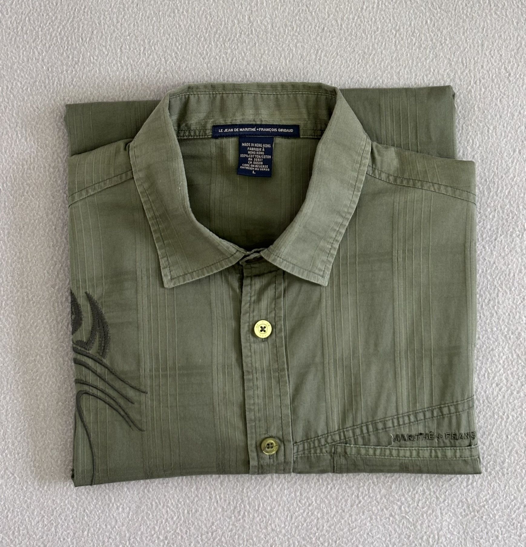 Marithe + Francois Girbaud Marithe Francois Girbaud Khaki shirt Large Size US L / EU 52-54 / 3 - 16 Thumbnail