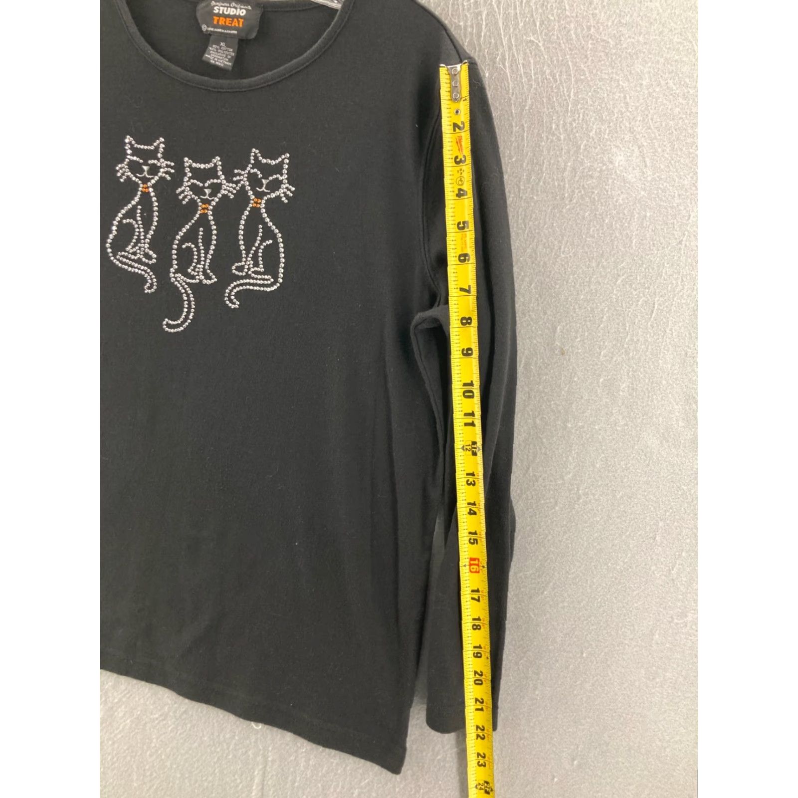 Vintage Studio Treat Shirt Womens XL Cats Embellished Size XL / US 12-14 / IT 48-50 - 4 Thumbnail