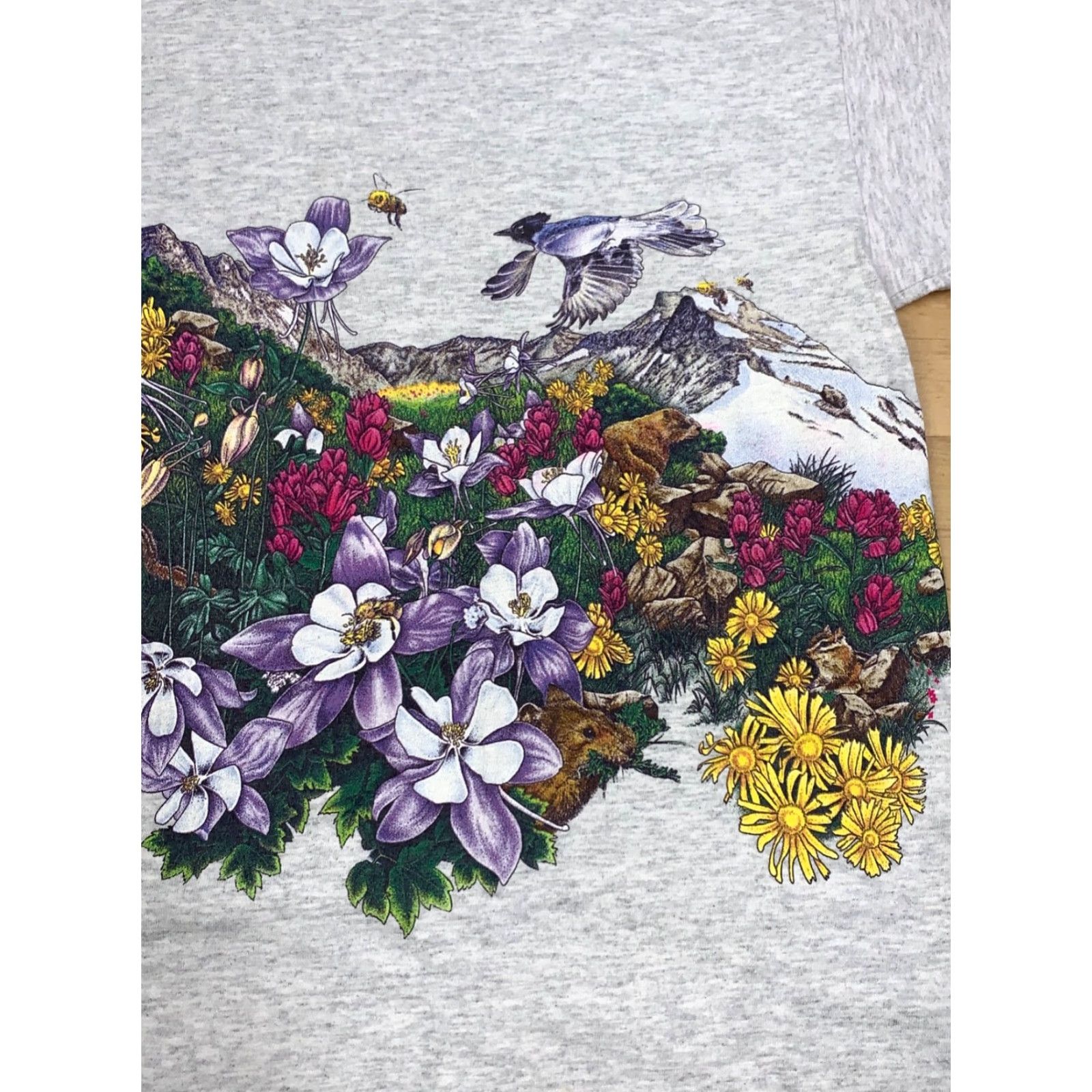 Doublet VINTAGE Signal Nature Shirt XL Gray 90s Unisex Adults Short Sleeve Crew Neck Graphic Print T-Shirt Size US XL / EU 56 / 4 - 6 Thumbnail