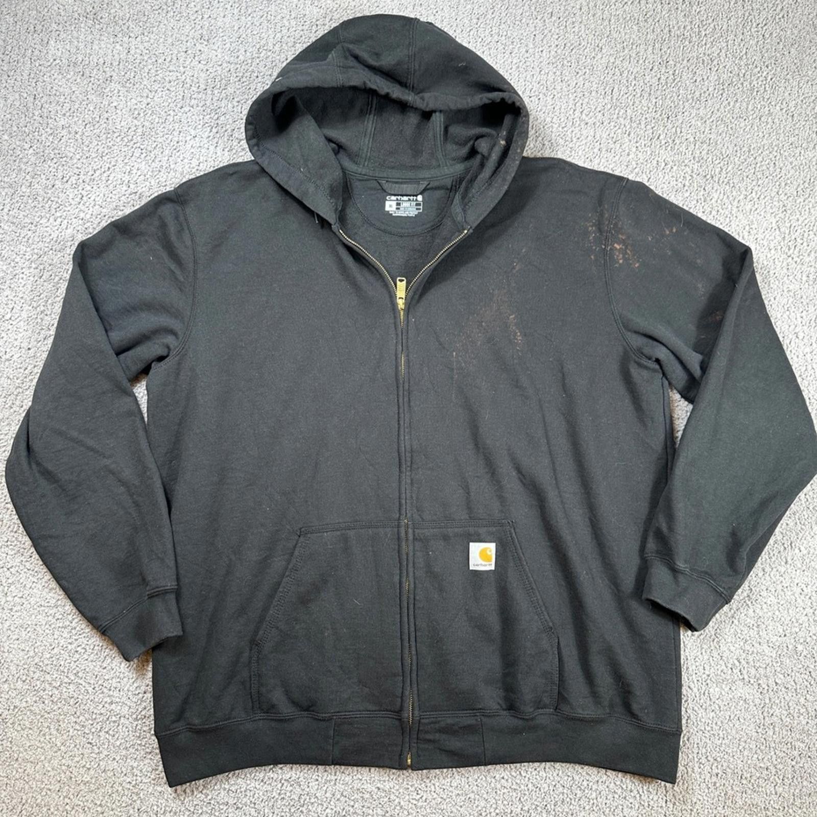 Carhartt Carhartt TS0122-M Mens XL Black Loose Fit Full Zip Hoodie Size US XL / EU 56 / 4 - 1 Thumbnail