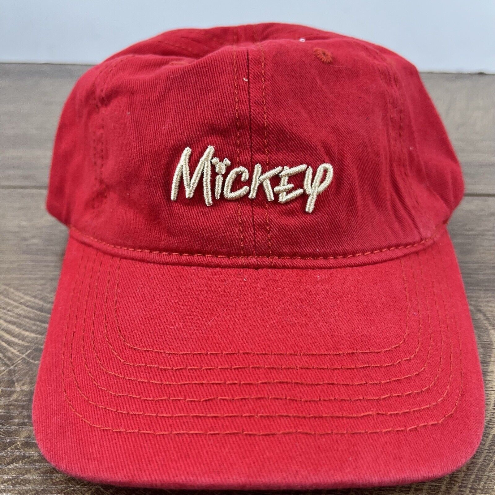 Other Mickey Mouse Hat Mickey Red Cap Adjustable Hat Red Adult Fit Size ONE SIZE - 4 Thumbnail