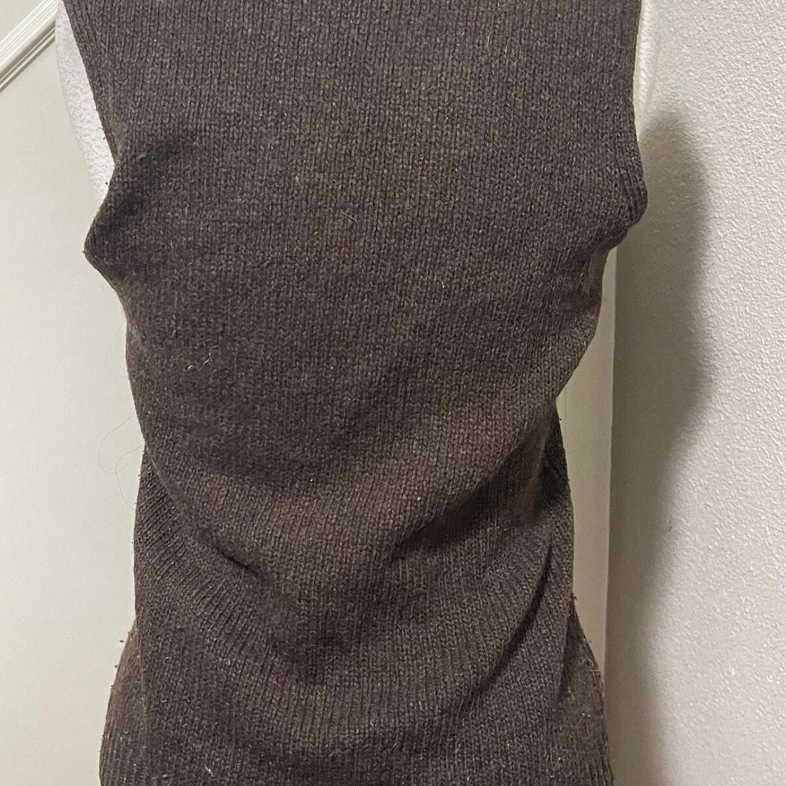 Other Brown vintage 80s knitted vest layering knit #layering Size S / US 4 / IT 40 - 3 Thumbnail