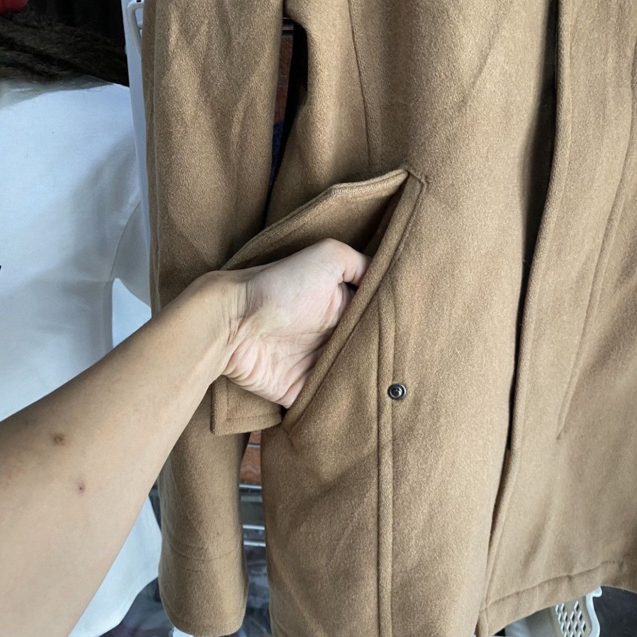 Katharine Hamnett London Vintage Katharine Hamnett London Wool Funnel NeckFieldJacket Size US L / EU 52-54 / 3 - 8 Thumbnail