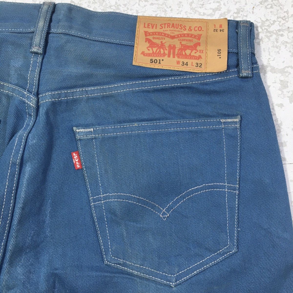 Levi's × Vintage Levis 501 Blue Denim Pant bdp0006 Size US 35 - 6 Thumbnail