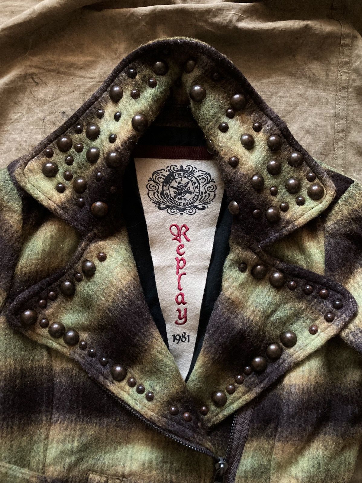 Replay Replay 1981 Wool and Mohair Biker Jacket Women’s Size M Size M / US 6-8 / IT 42-44 - 2 Thumbnail