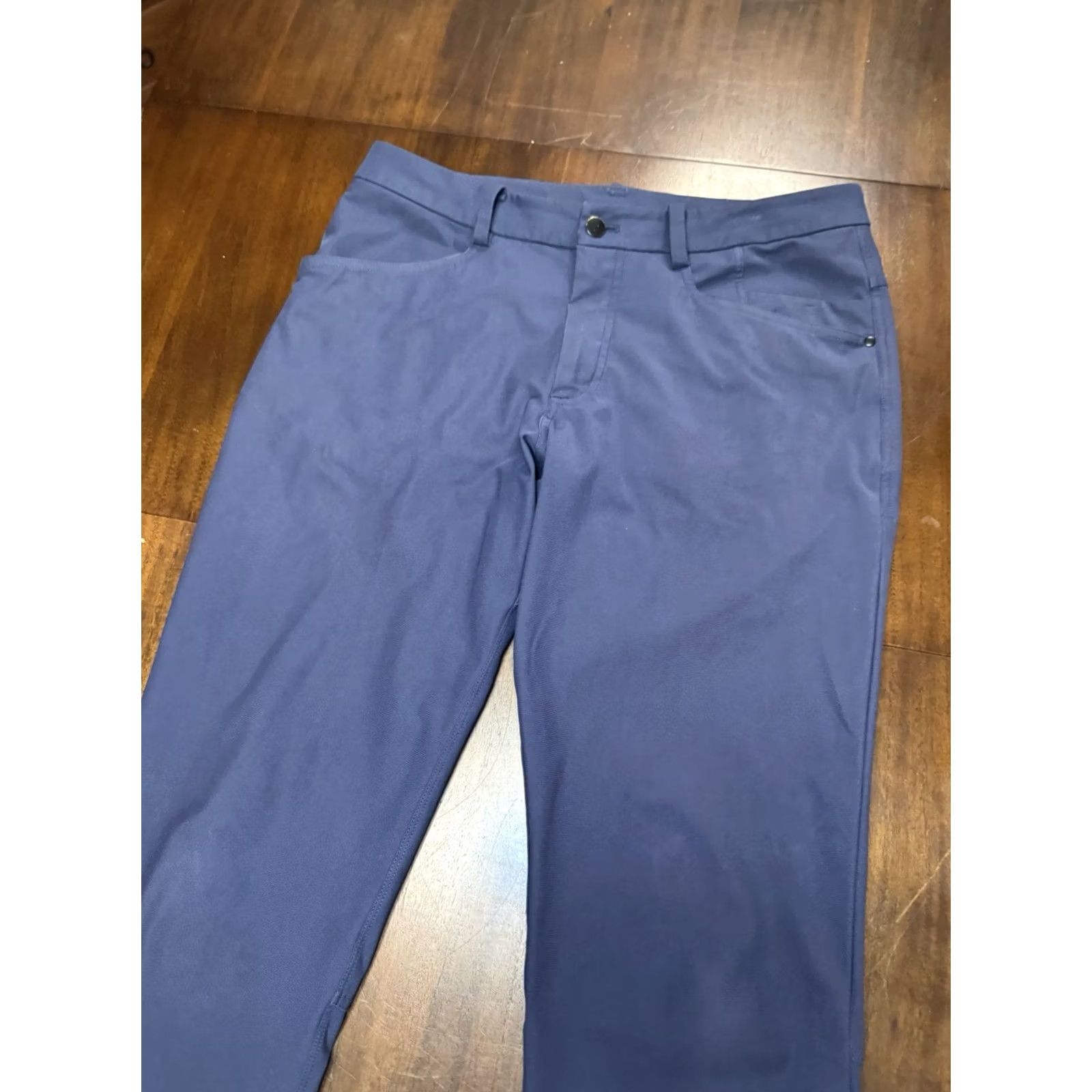 Lululemon Lululemon Mens Blue Pant Atheisure Golf Work Chino 34x28 Polyester Spandex Zip Button Pants Mens Blue 34 Inseam 28 Size US 34 / EU 50 - 3 Thumbnail