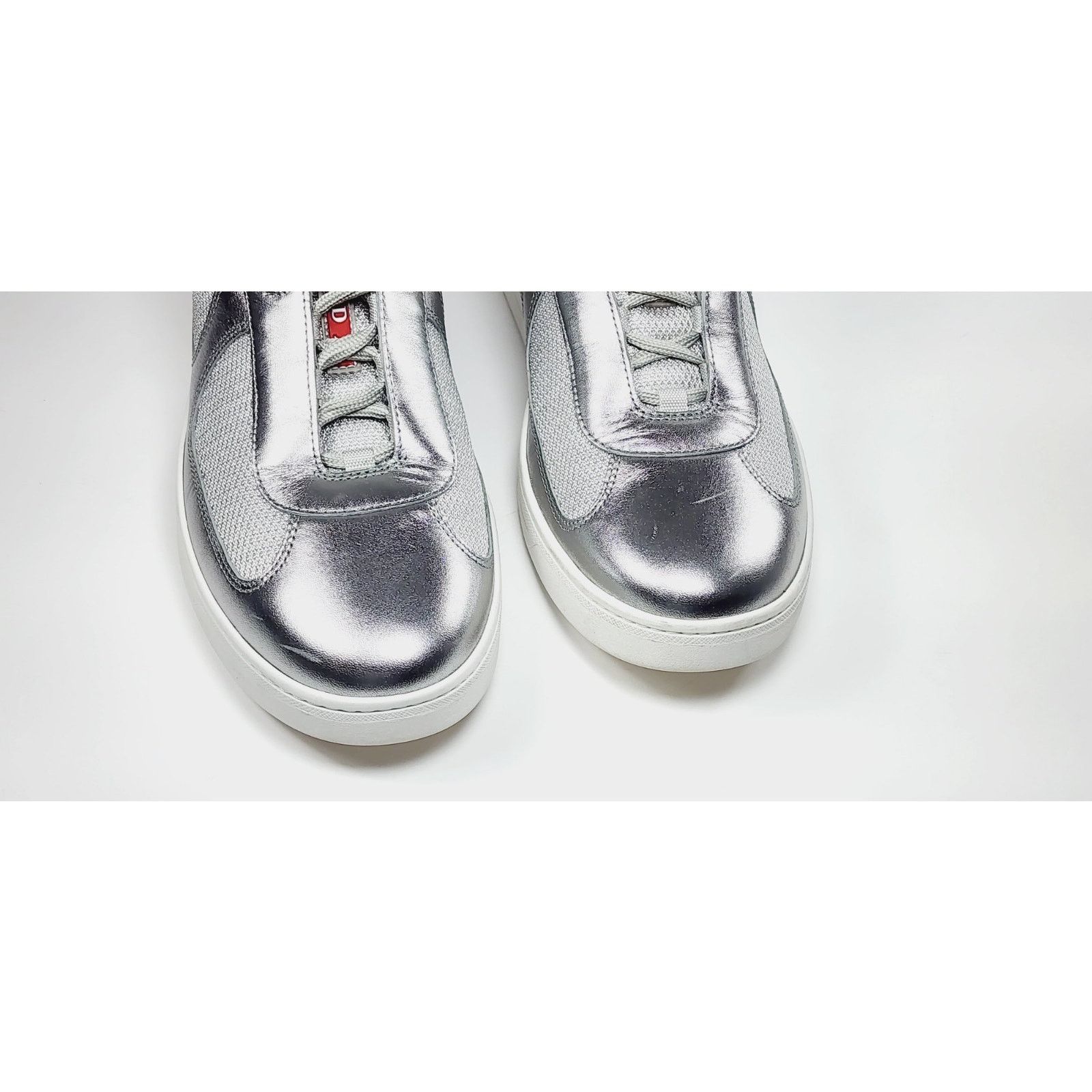 Prada Prada America's Cup Men US8 White Patent Leather Red Silver Size US 8 / EU 41 - 12 Thumbnail