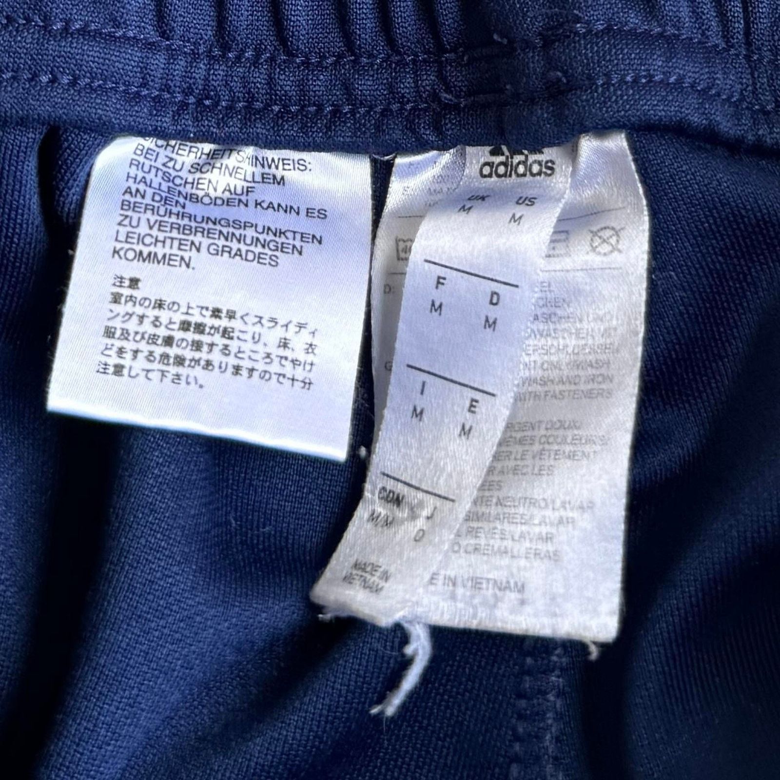 Adidas × Vintage Adidas Navy Blue & White Embroidered Technical Sweatpants Size US 29 - 4 Thumbnail