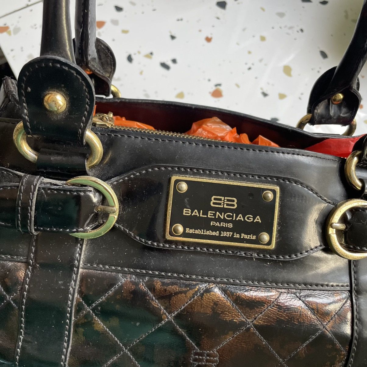Balenciaga 🔥Vtg Balenciaga🔥Handle Hand Bags Size ONE SIZE - 2 Thumbnail