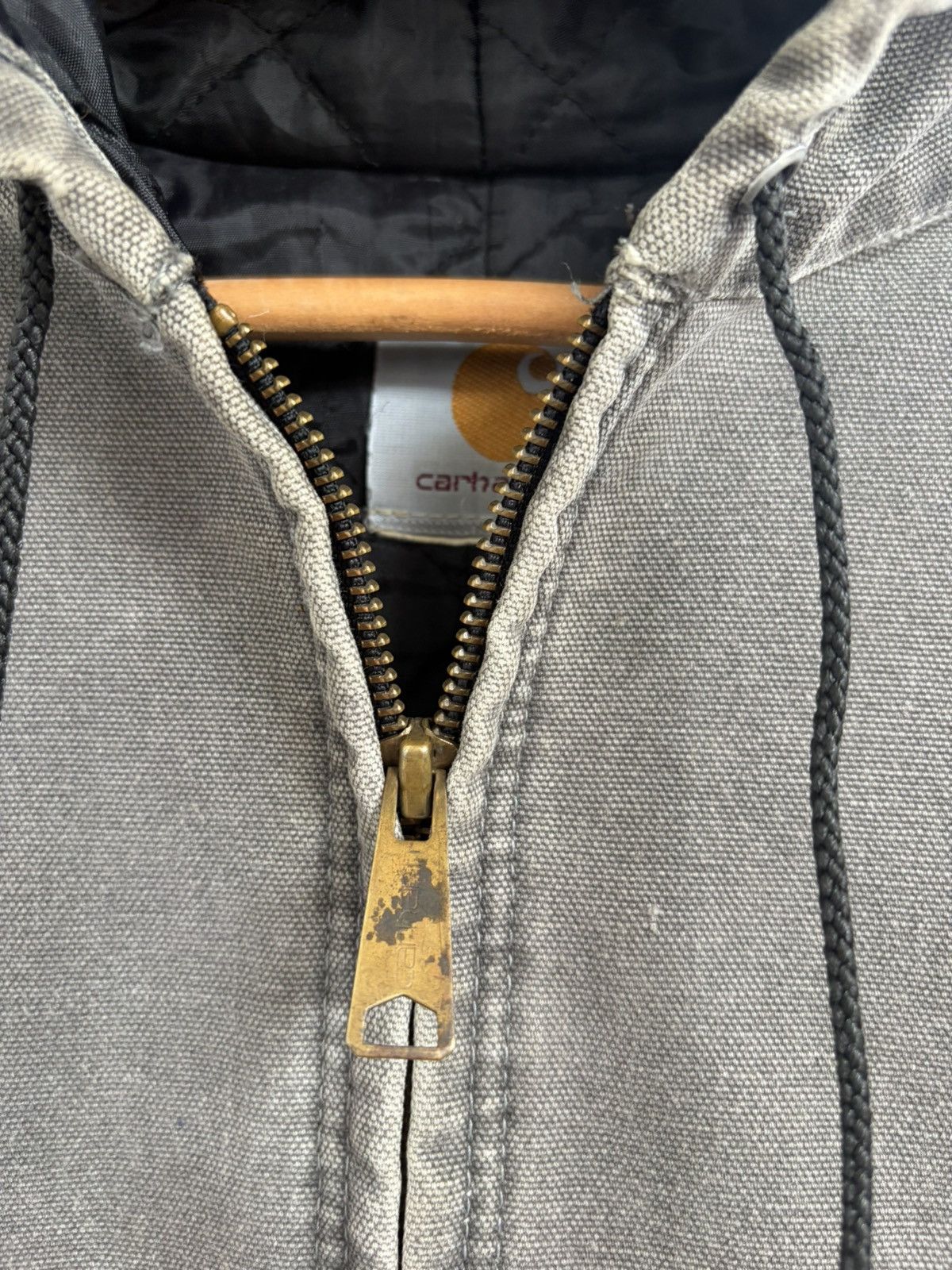 Carhartt 1990s Vintage Carhartt Active Jacket J06 CMT Cement Gray Size US L / EU 52-54 / 3 - 13 Thumbnail