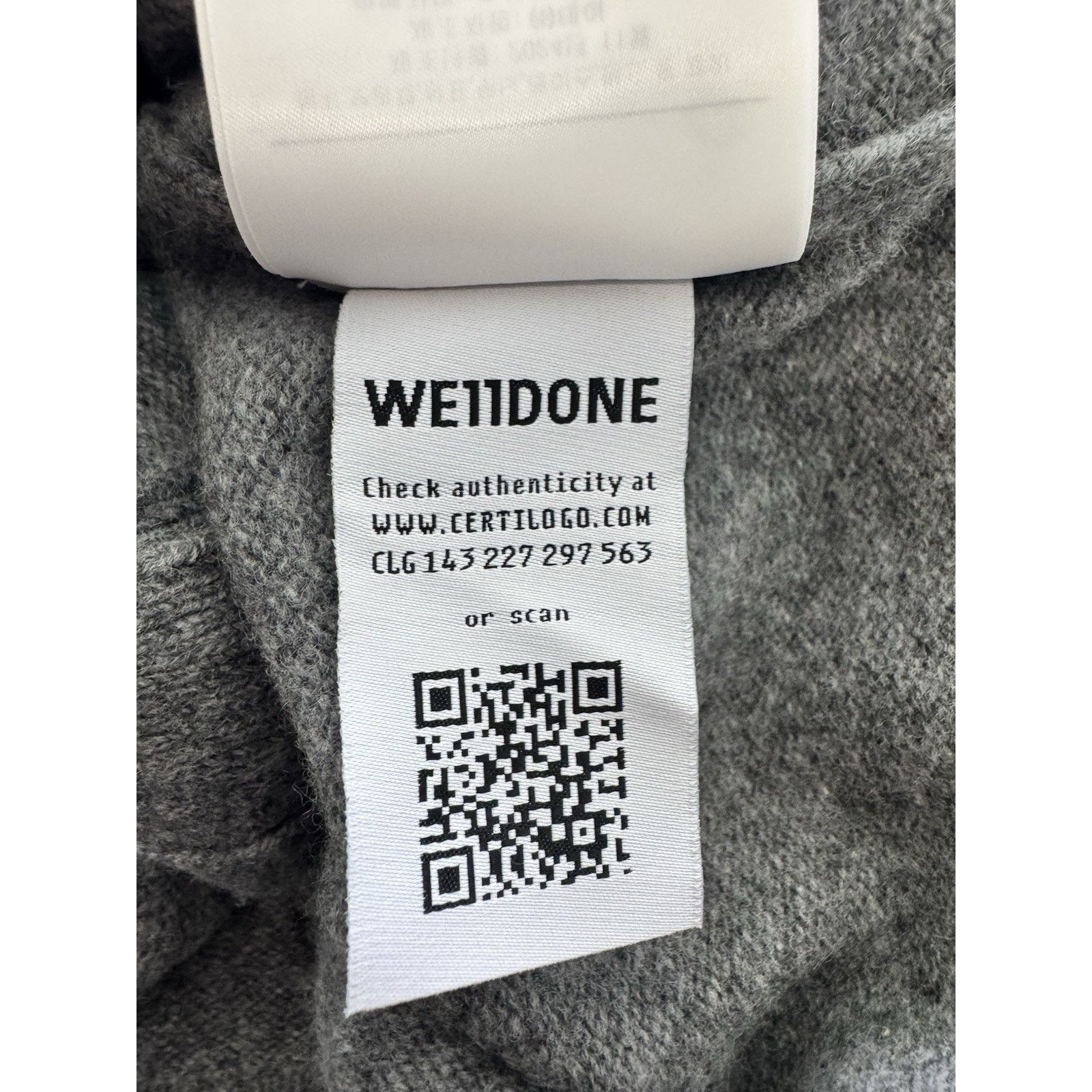 WE11DONE WE11DONE Cardigan Sweater Charcoal Pocket Logo Knit Wool Size US S / EU 44-46 / 1 - 6 Thumbnail