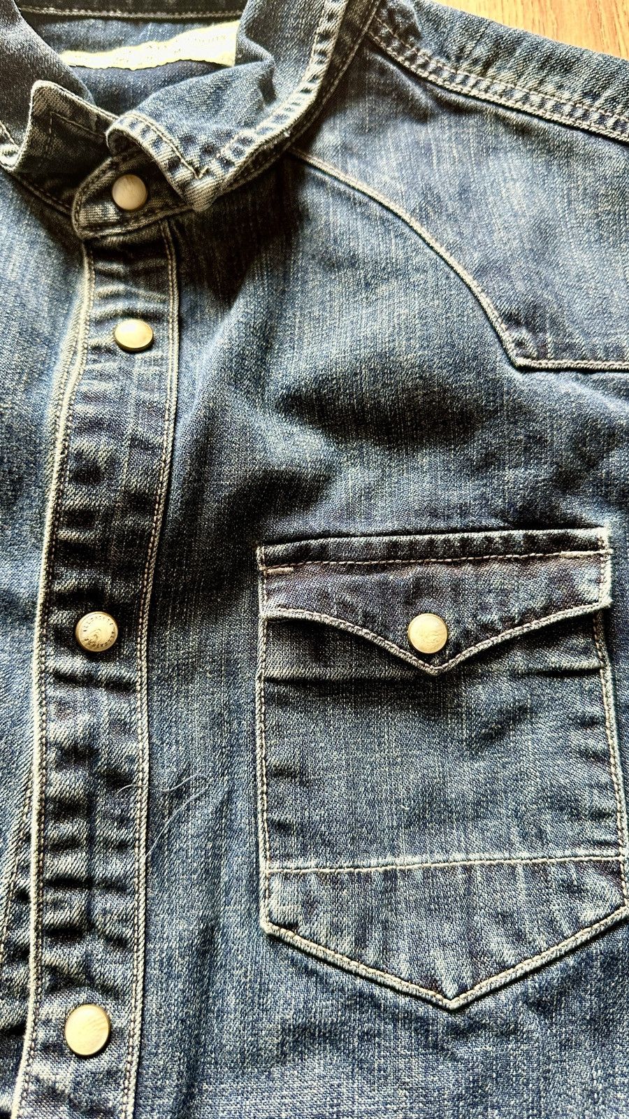 All Saints Duncan denim Jean Shirt Medium