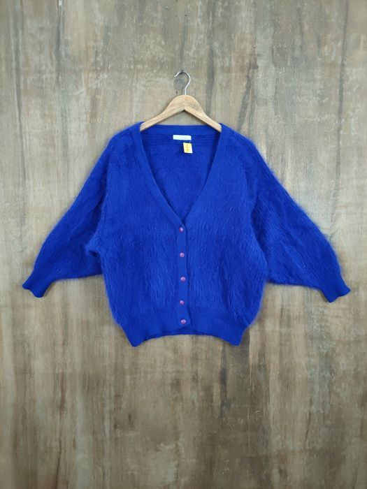 image of Champion x Unreal Fur Sunlose Cardigan Mohair Fur Shag Shaggy Knitwear 46-992Dlal in Blue, Women's 