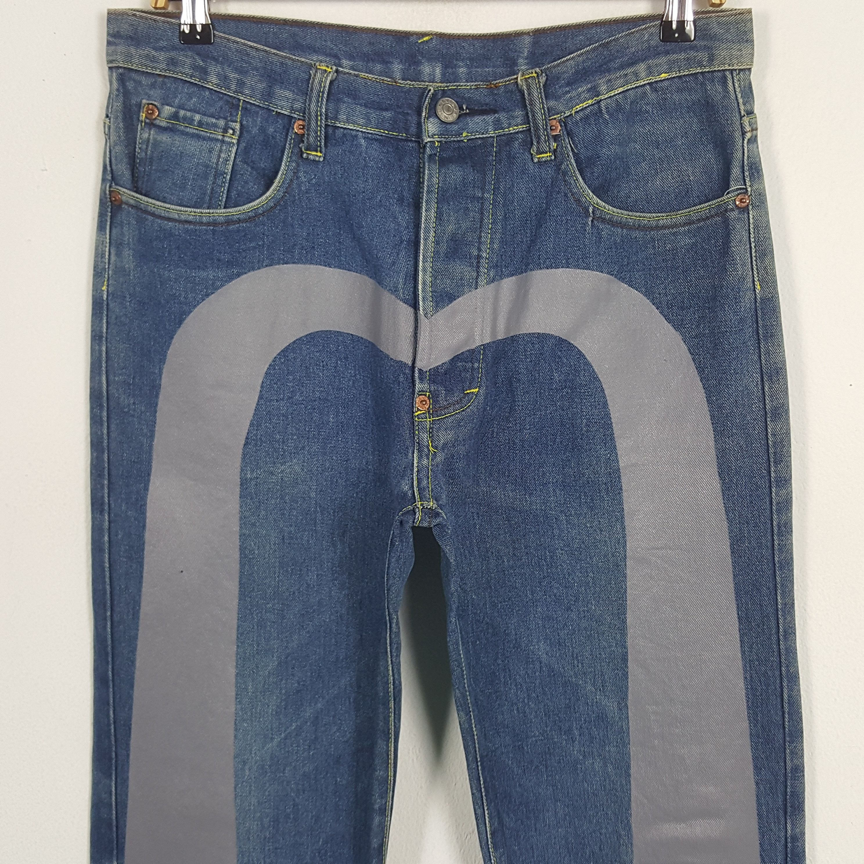 Japanese Brand × Vintage Vintage Evisu Japanese Brand Daicock Custom Art Denim Jeans Size US 32 / EU 48 - 2 Thumbnail