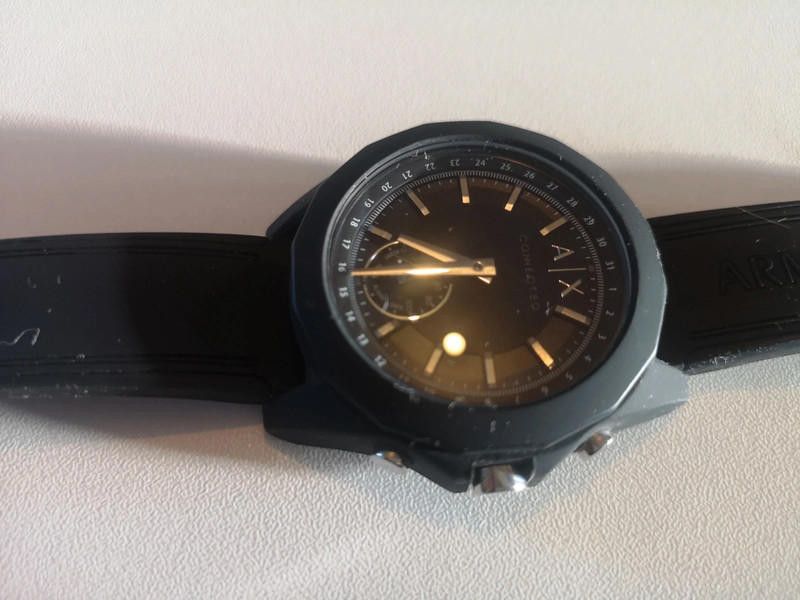 Designer AX smartwatch black rubber strap watch Size ONE SIZE - 9 Thumbnail