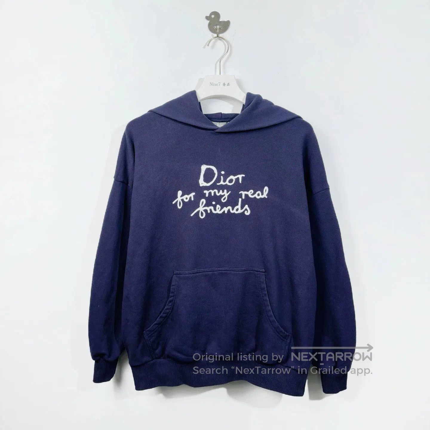 Dior Dior Navy Blue Embroidered Hoodie. Size US S / EU 44-46 / 1 - 1 Thumbnail