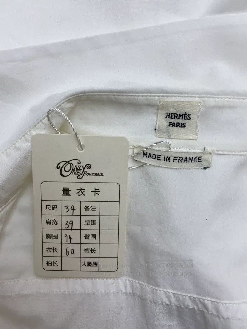 Hermes Hermes White Zip-Up Shirt Jacket Size XXS / US 00 / IT 34 - 5 Thumbnail