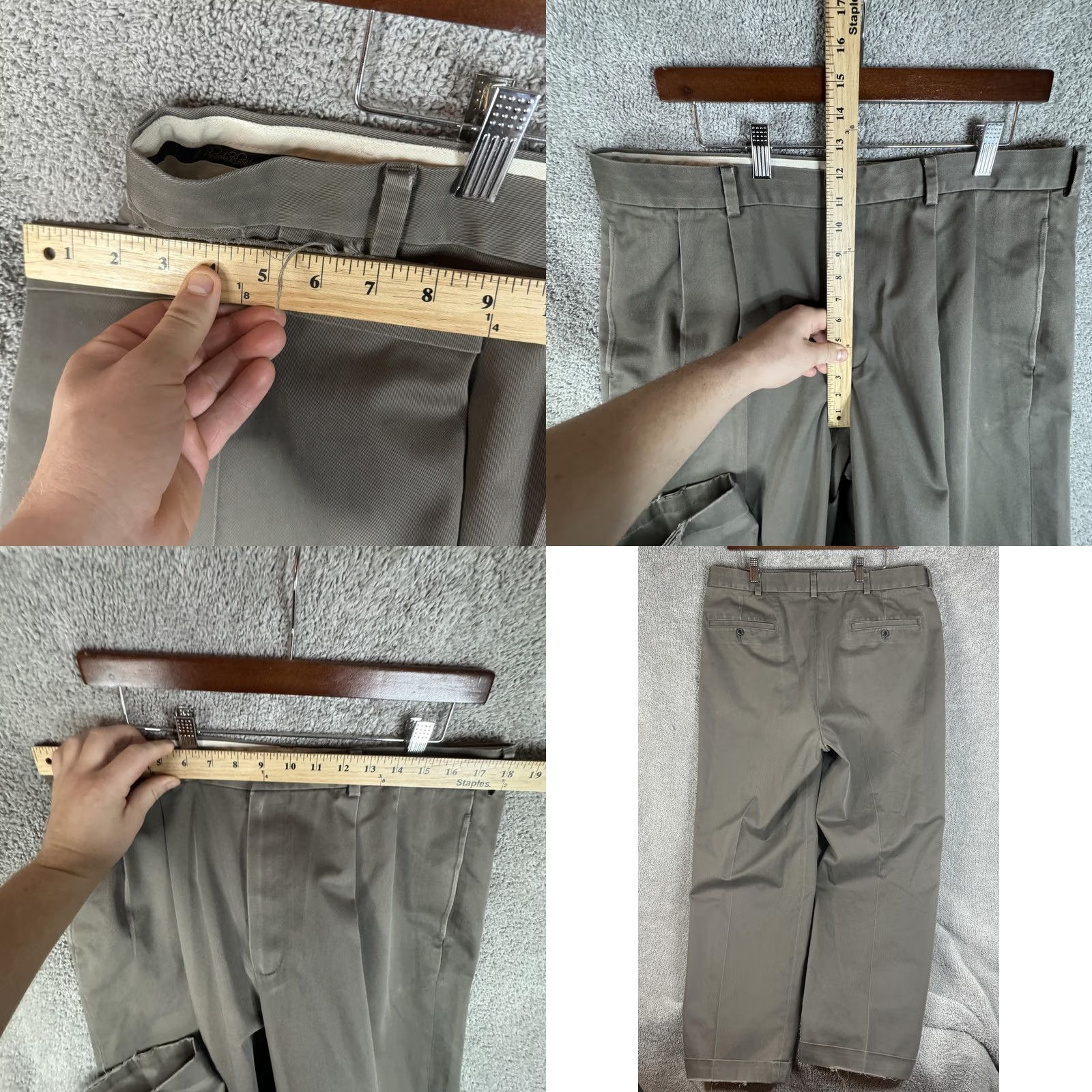 Brooks Brothers Brooks Brothers Advantage Chino Elliot Pants Mens 38x30 Khaki Pleated Cuffed Size US 38 / EU 54 - 8 Thumbnail