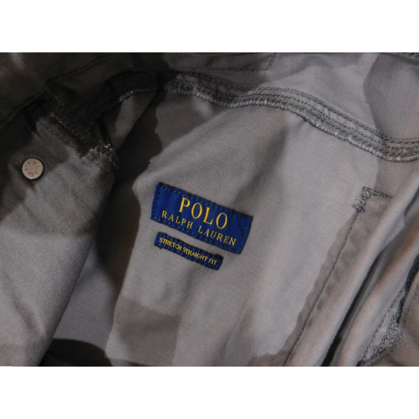Polo Ralph Lauren Polo Ralph Lauren Pants Mens 34x34 Gray Stretch Straight Fit Chino Casual Classic Size US S / EU 44-46 / 1 - 4 Thumbnail