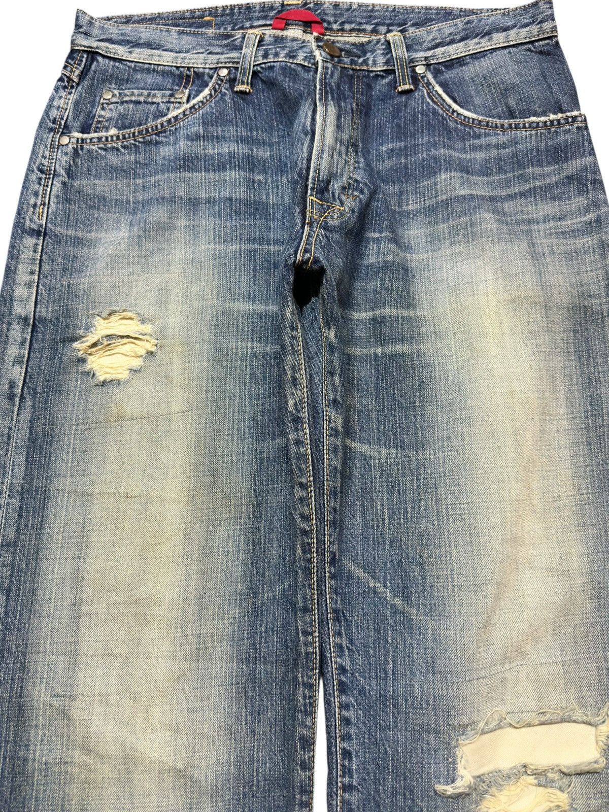 Edwin Vintage Edwin 503-S W-Well Stitch Mudwash Distressed Denim Size US 32 / EU 48 - 2 Thumbnail