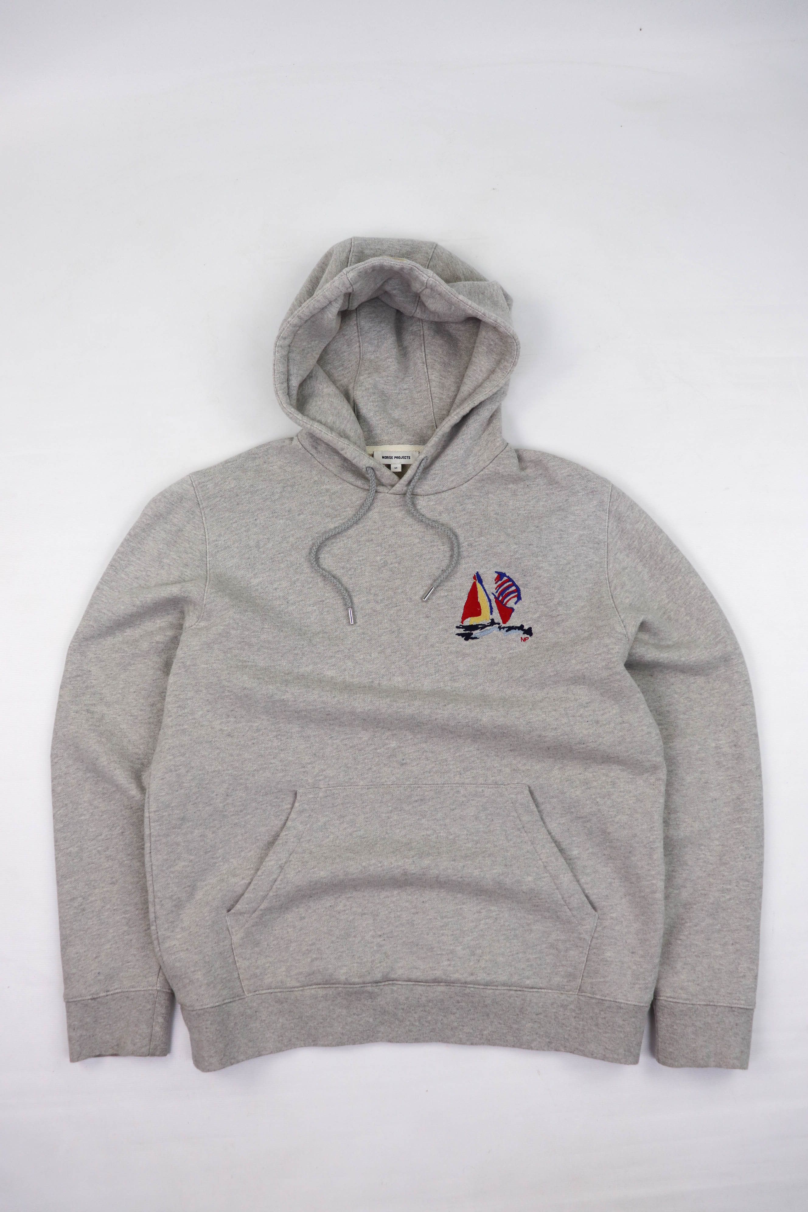 Norse Projects Norse Projects Vagn Hood Boat Embroidery Heather Grey Hoodie Grailed