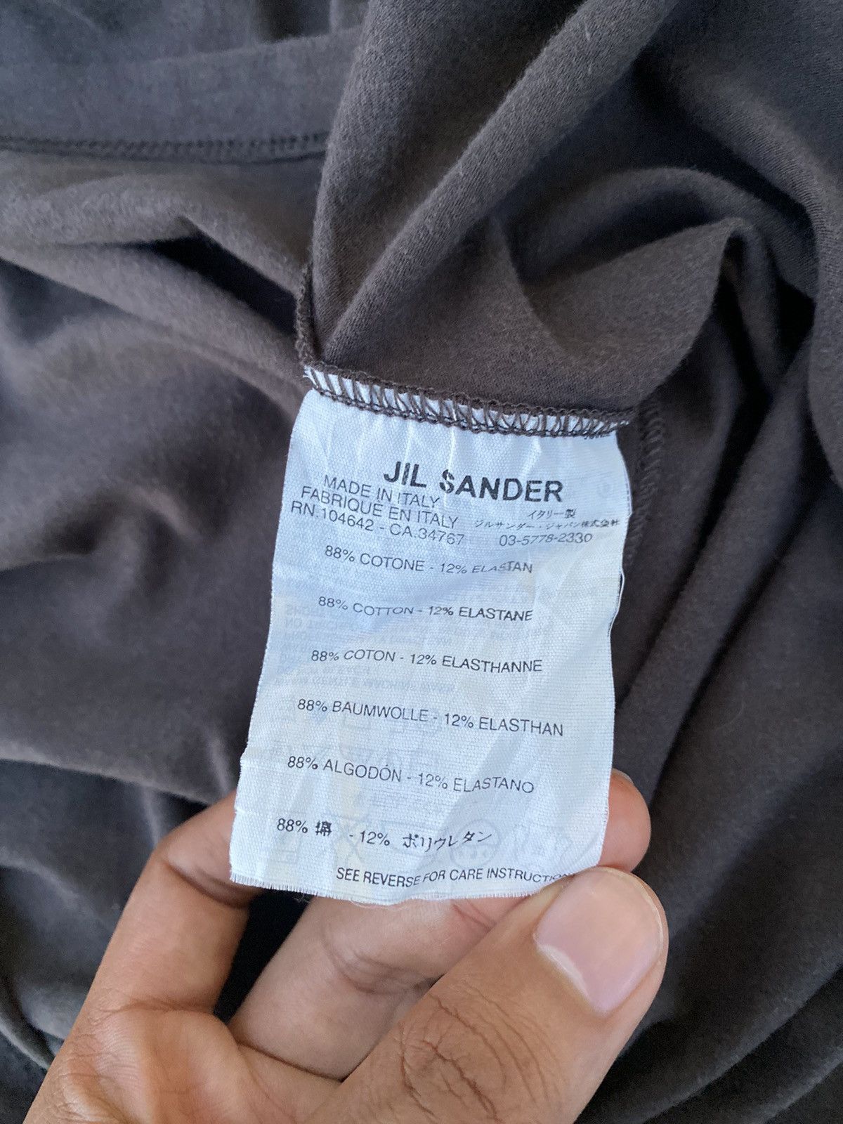 Jil Sander Jil Sander Pocket Long Sleeve Tees Brown Size US L / EU 52-54 / 3 - 6 Thumbnail