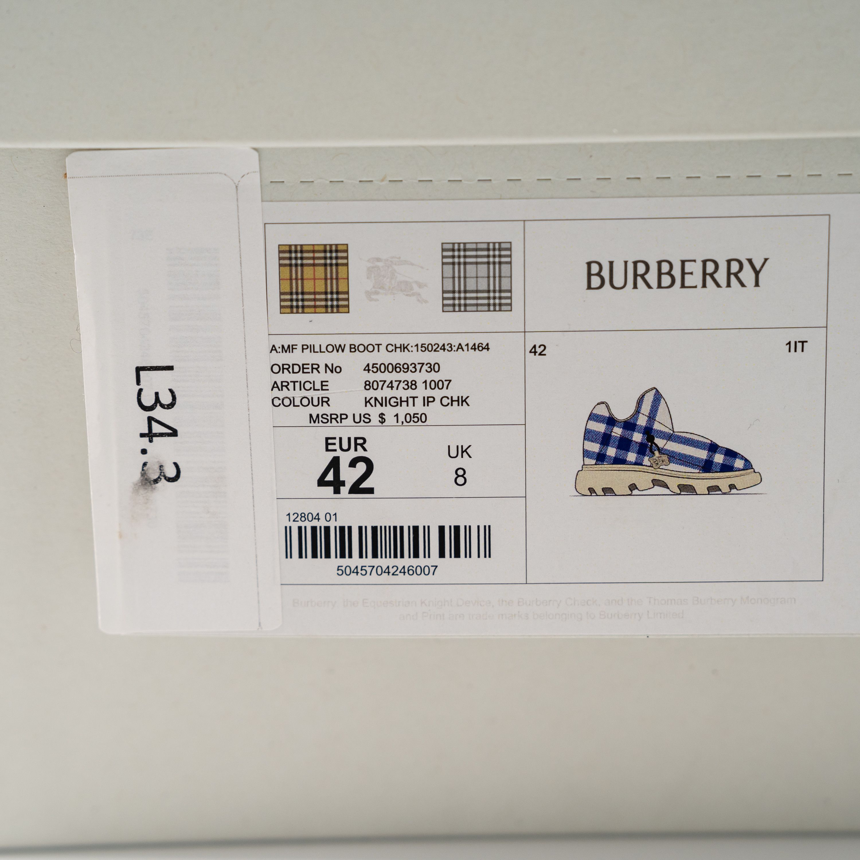 Burberry 42eu 9us Burberry Pillow Boots Hunter Blue Check Padded Size US 9 / EU 42 - 10 Thumbnail