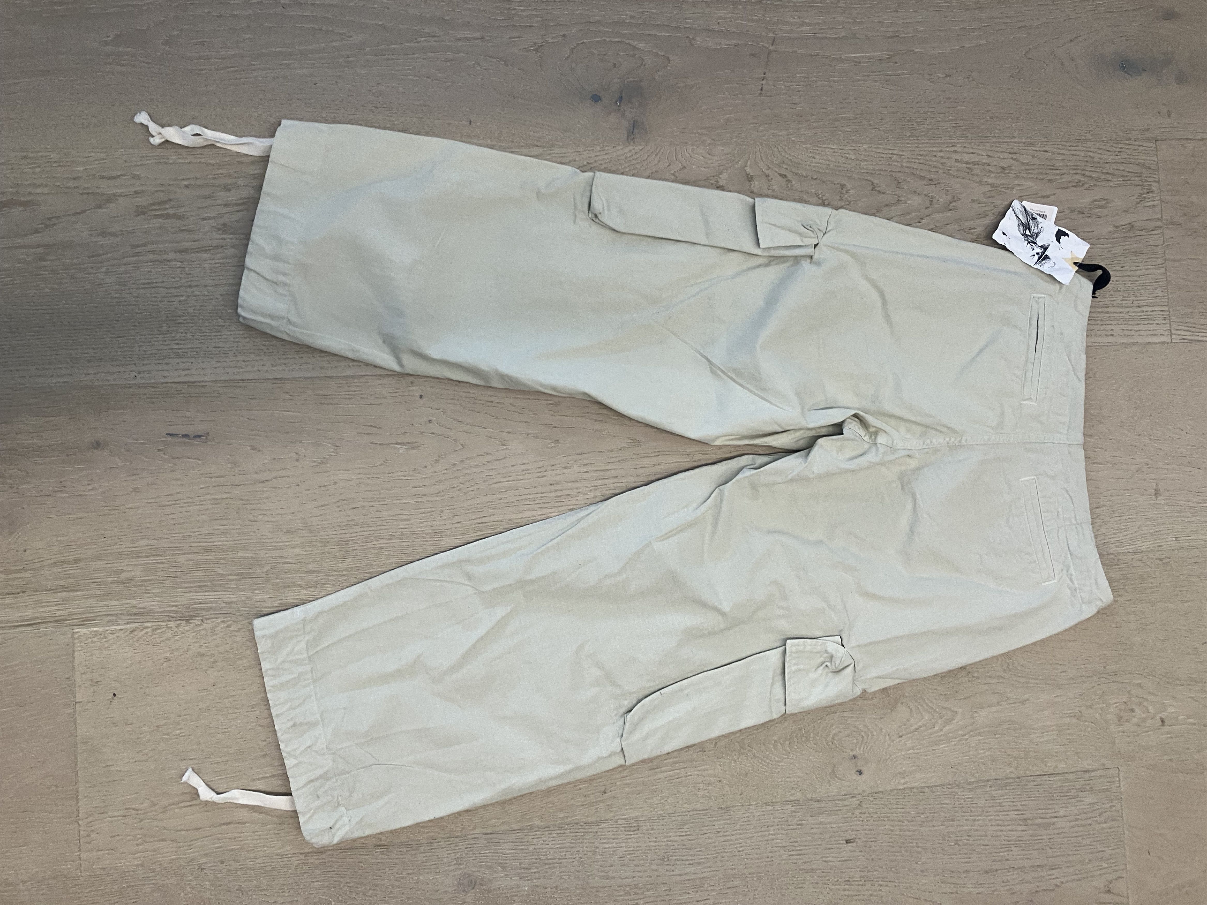 Greg Lauren $1110 NWT Greg Lauren MINT Mixed Wide Leg Cargo Pants Size1 Size US 30 / EU 46 - 3 Thumbnail