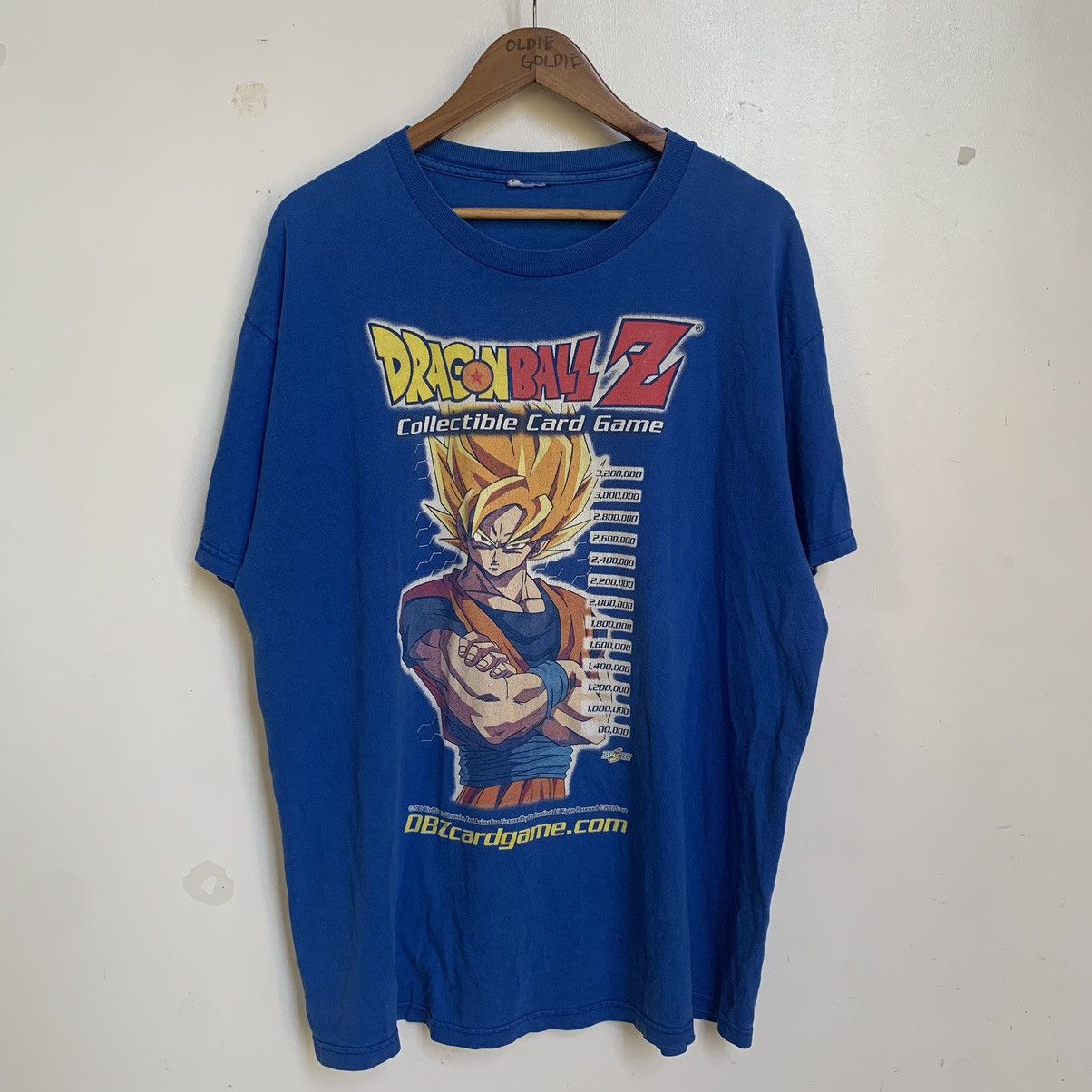 image of Vintage Dragon Ball Z Card Game in Blue, Men's (Size XL)