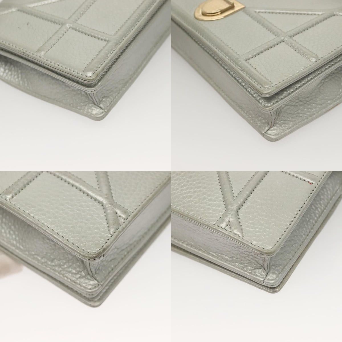 Dior DIOR Diorama Chain Shoulder Bag Leather Silver Size ONE SIZE - 10 Thumbnail