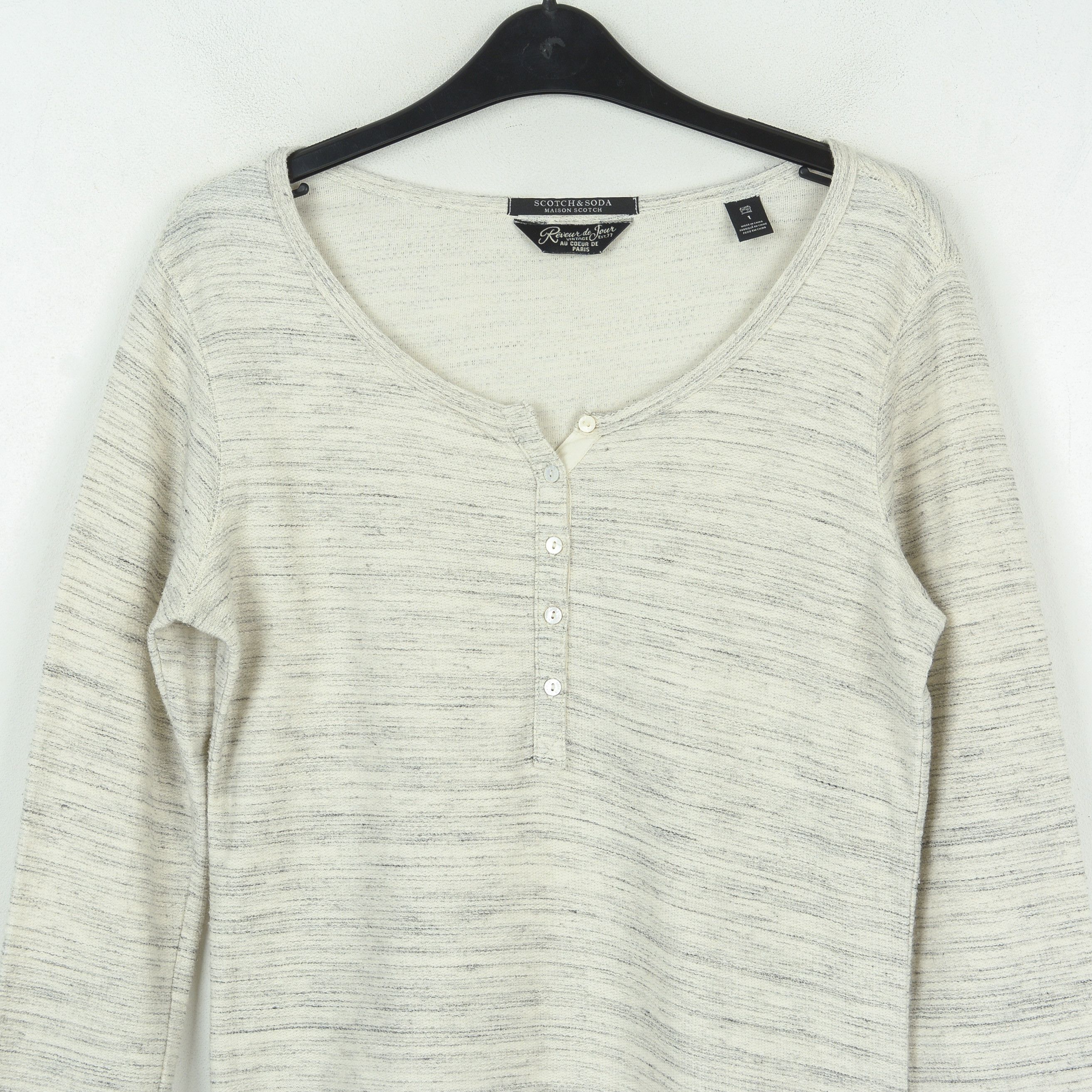 Maison Scotch × Scotch & Soda Reveur de Tour Jumper Pullover Shirt Top Long Sleeve Grey Size S / US 4 / IT 40 - 3 Thumbnail