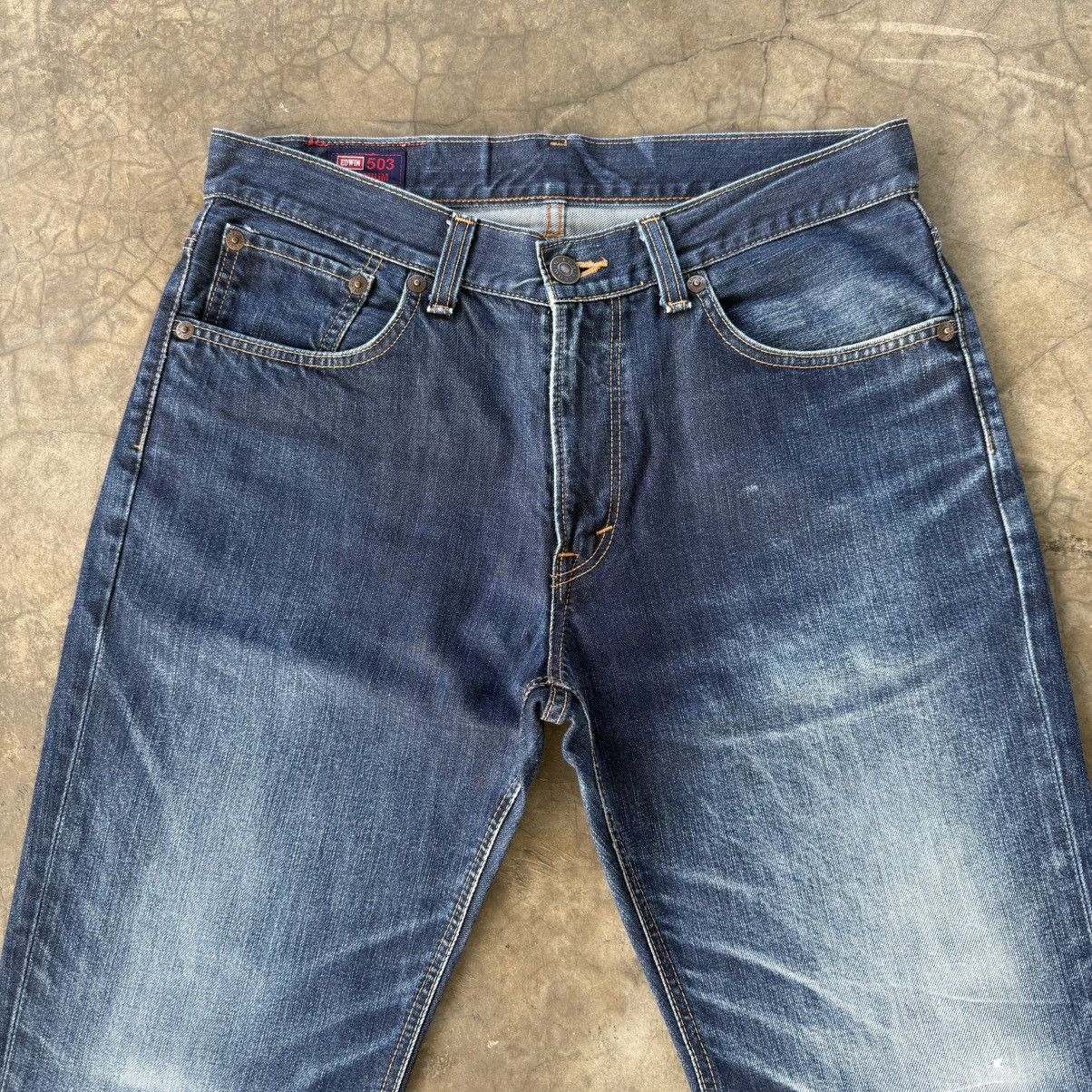 Edwin W35x33 Vintage Edwin Faded Mud Washer Denim Jean Pants Size US 35 - 2 Thumbnail